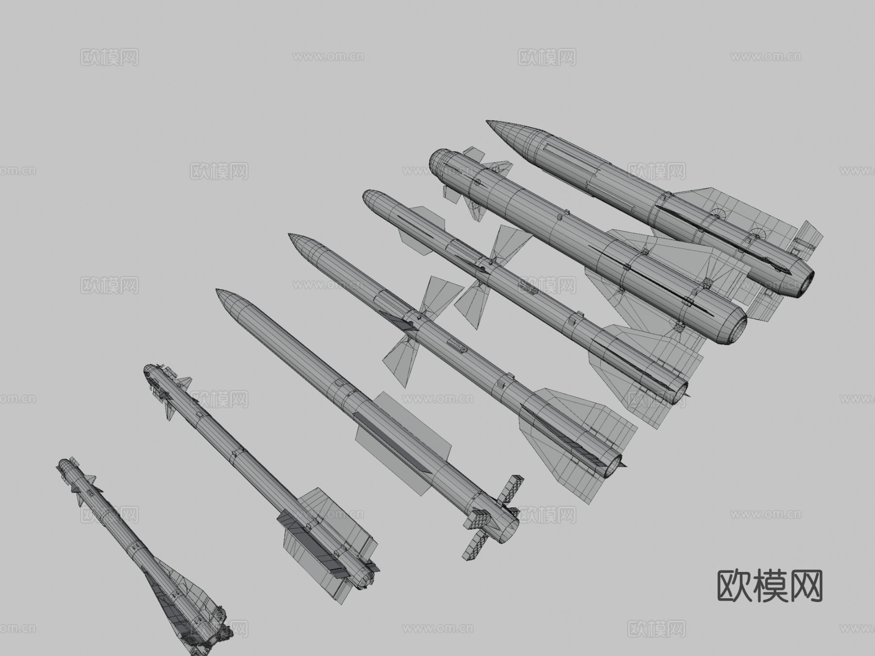 武器导弹包 炮弹3d模型