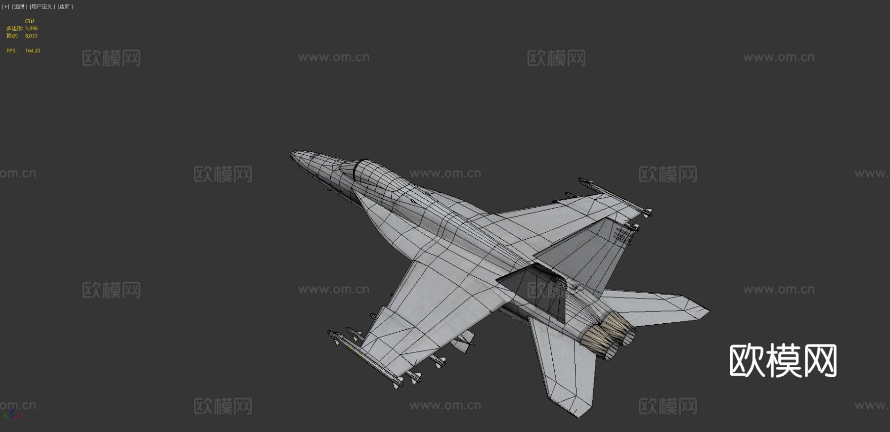 波音F18E 超级大黄蜂飞机3d模型