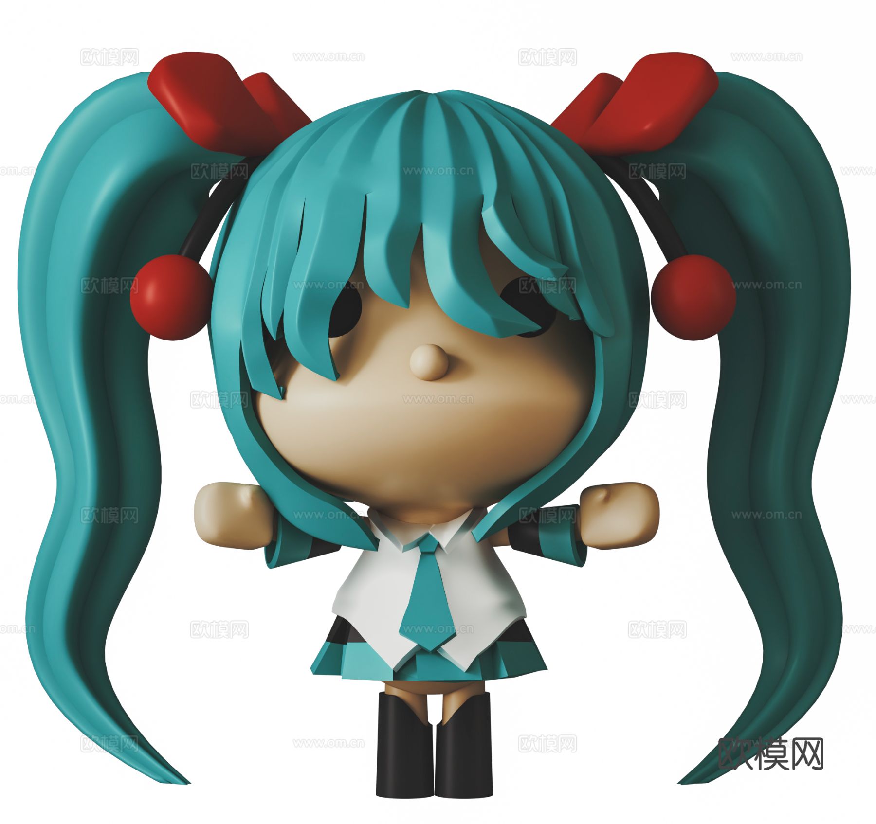 初音未来潮玩 公仔 雕塑 卡通摆件3d模型