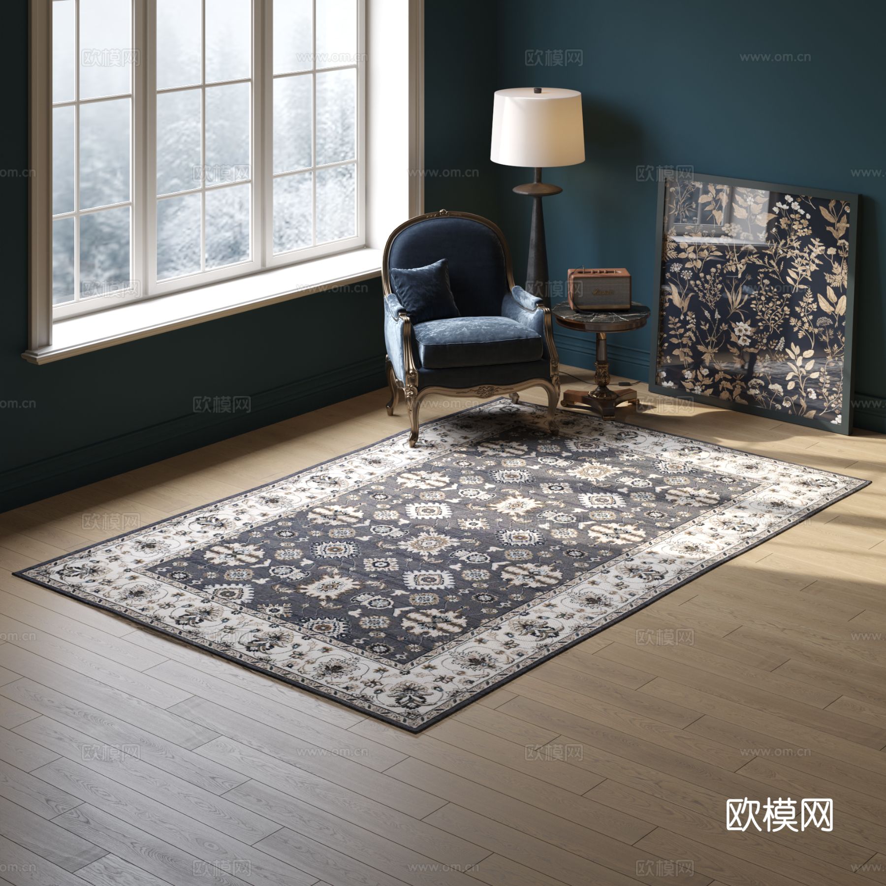 方形花纹地毯 2025版VR材质下载