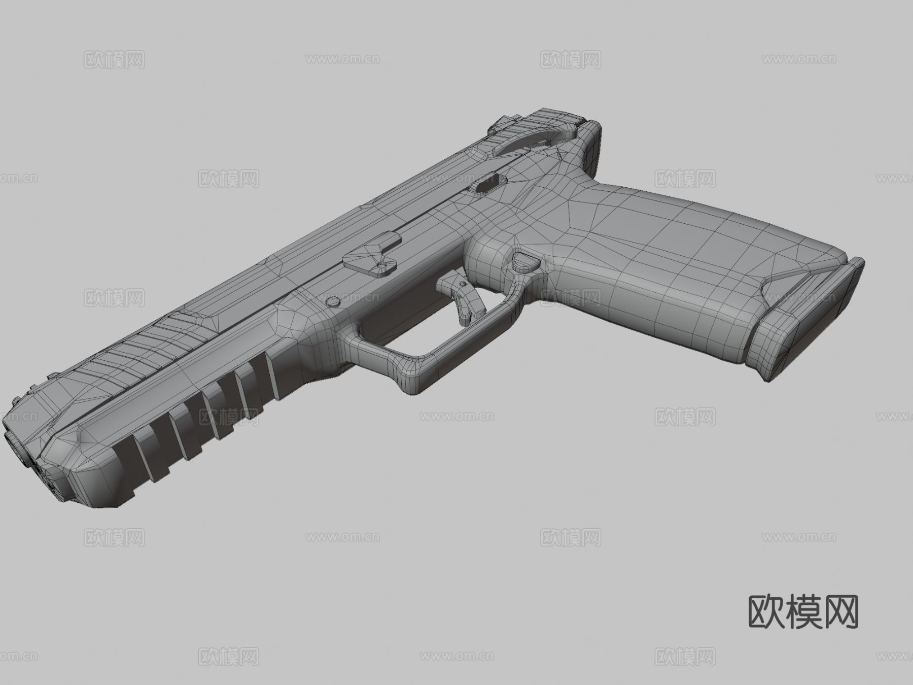 鲁格57手枪 枪支 枪械3d模型