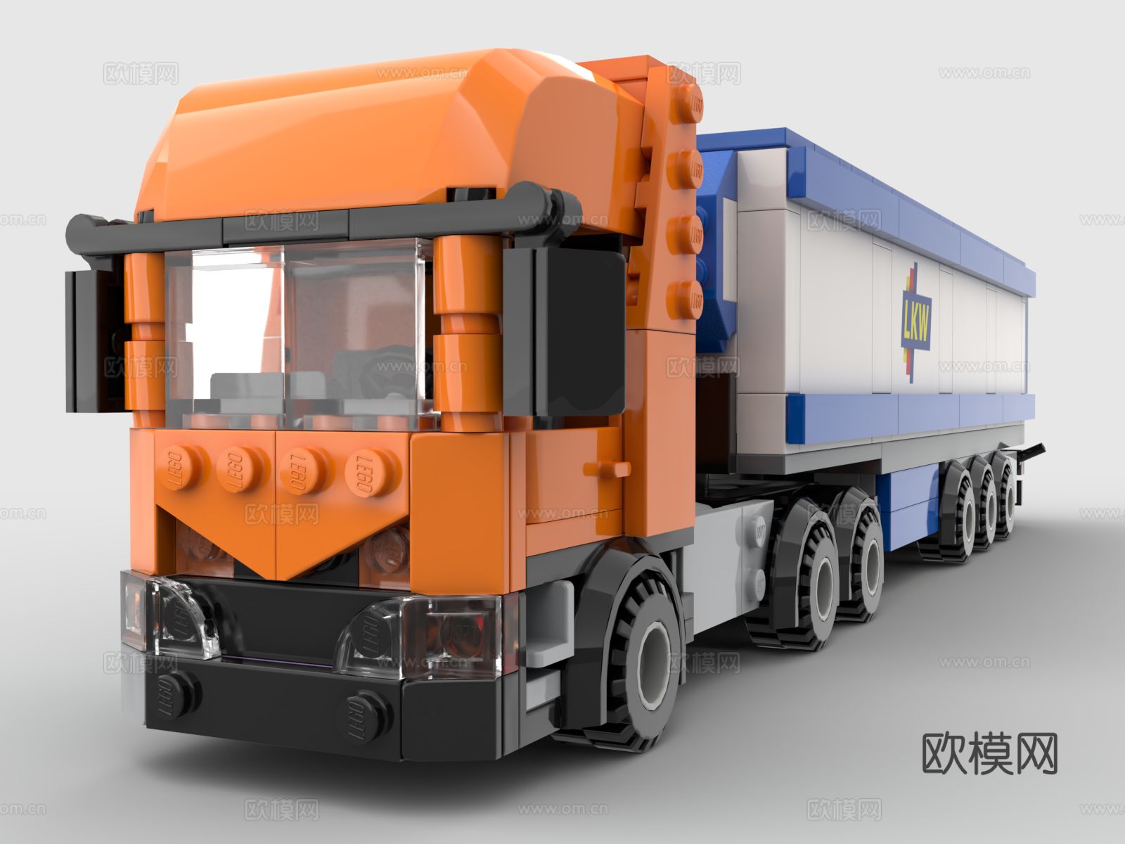 乐高 LEGO 玩具 积木 运输车 集装箱卡车3d模型