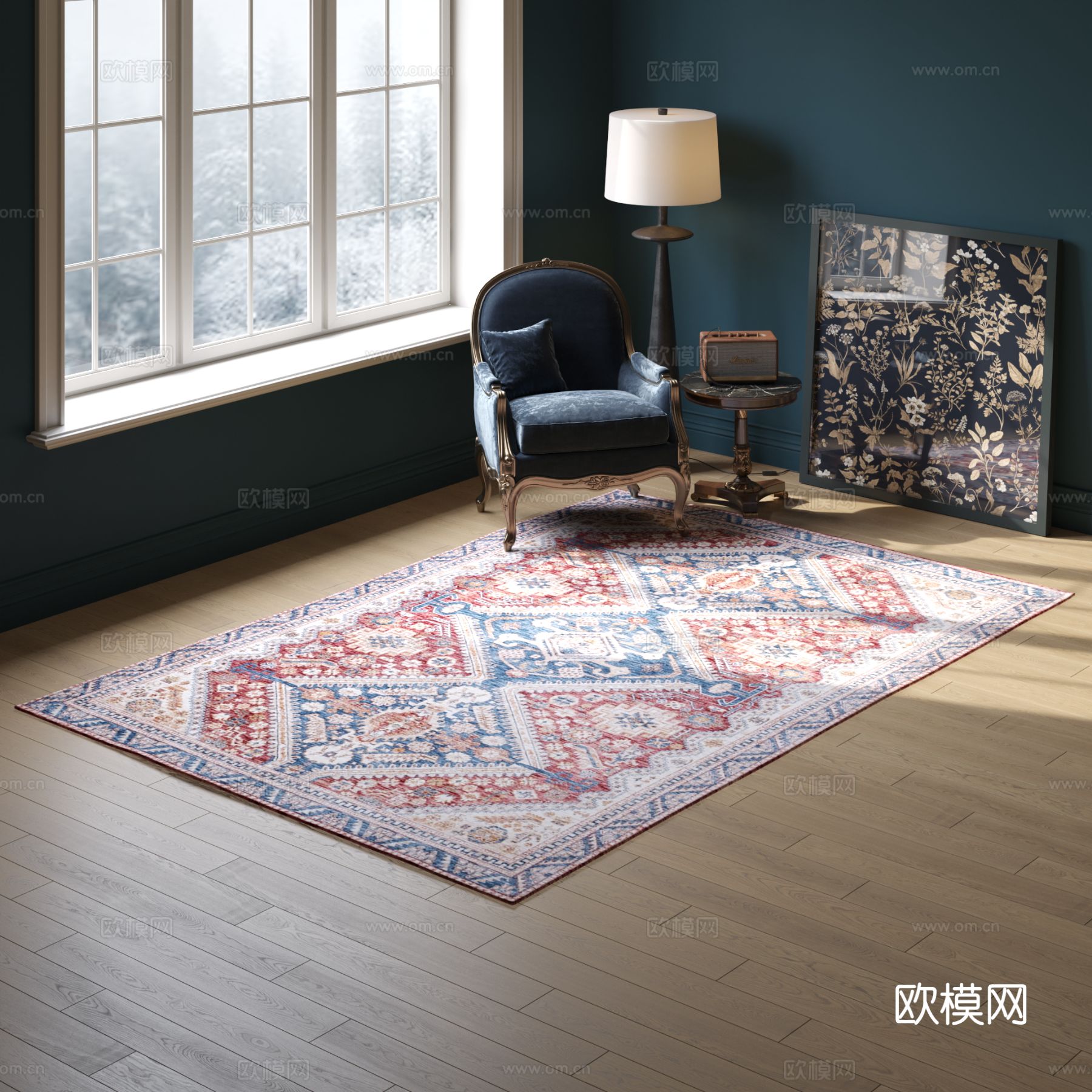 方形花纹地毯 2025版VR材质下载