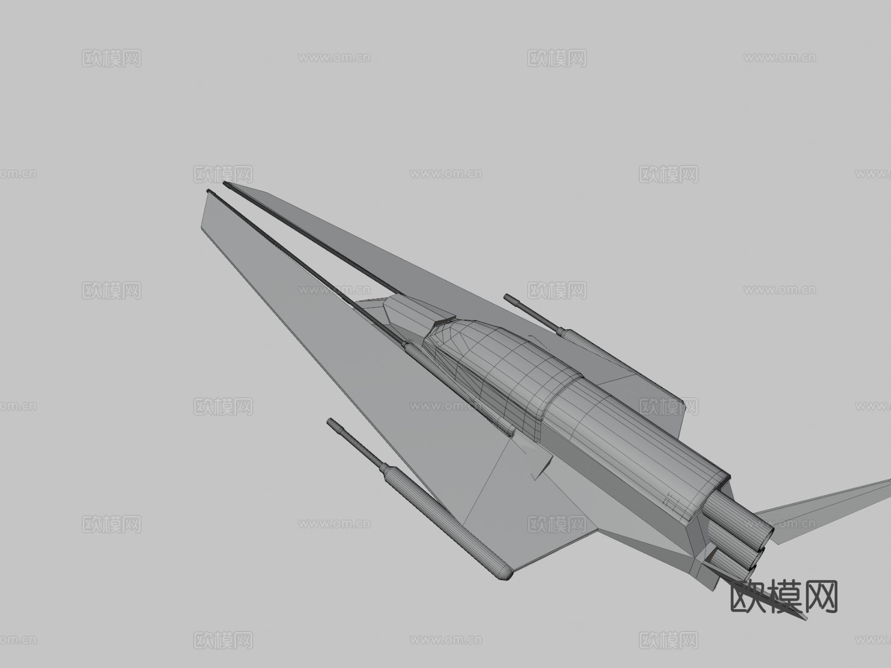 未来科幻空军飞机 太空船3d模型