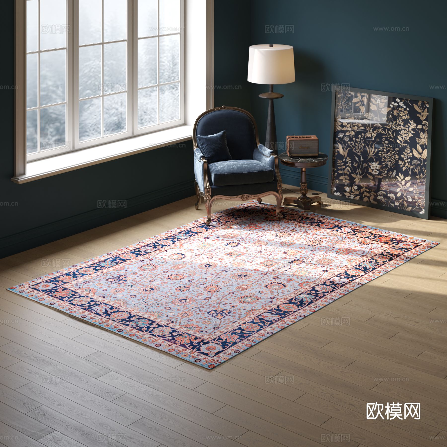 方形花纹地毯 2025版VR材质下载