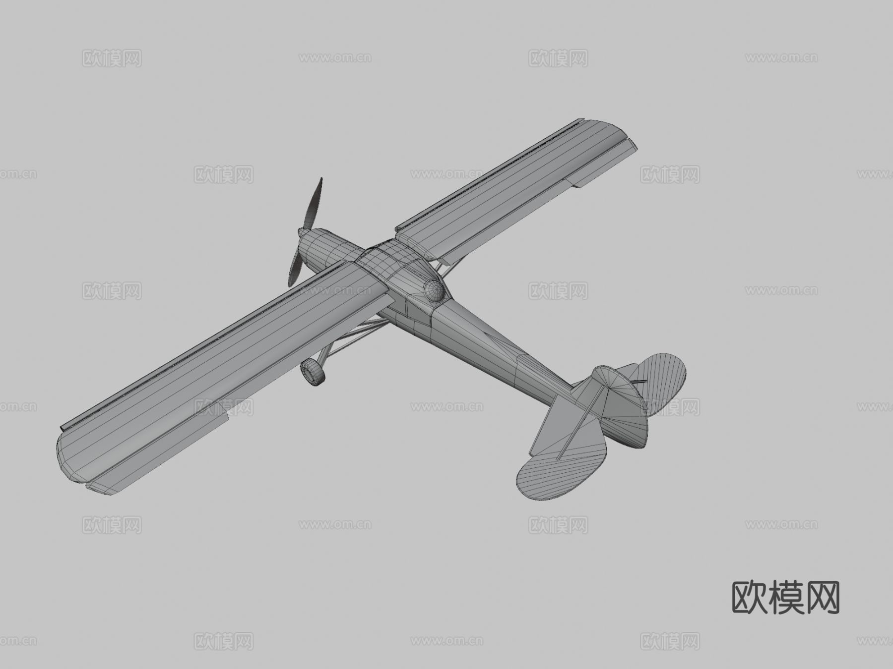 德国联络飞机3d模型