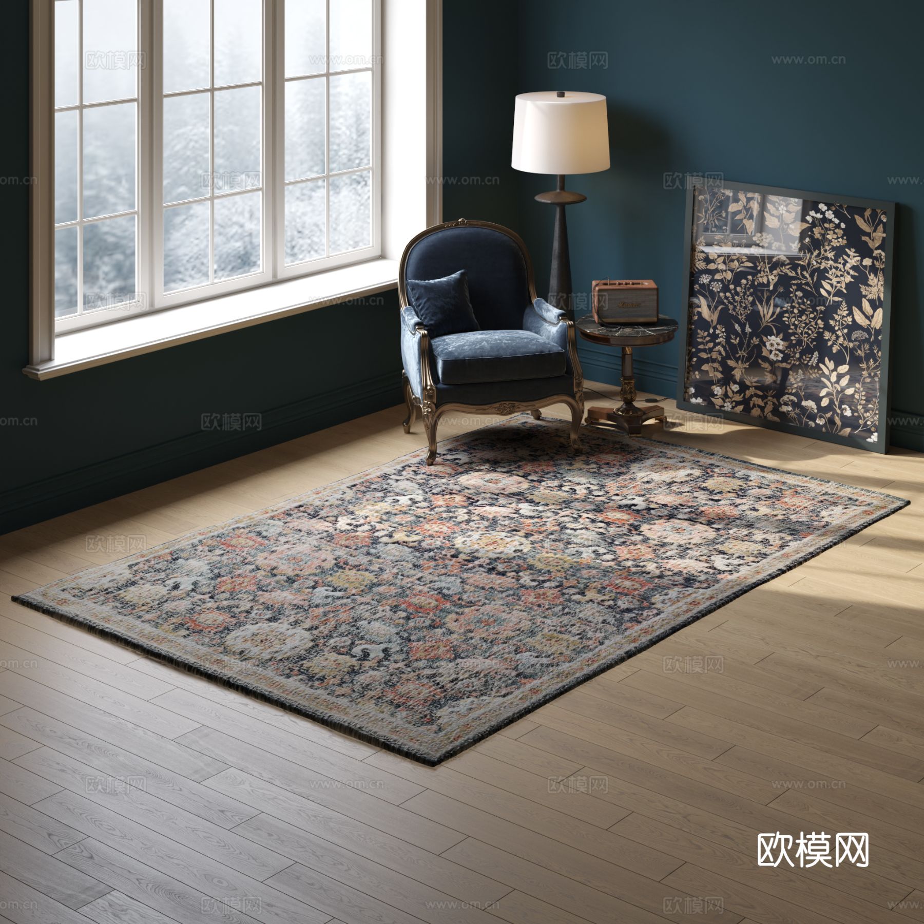 方形花纹地毯 2025版VR材质下载