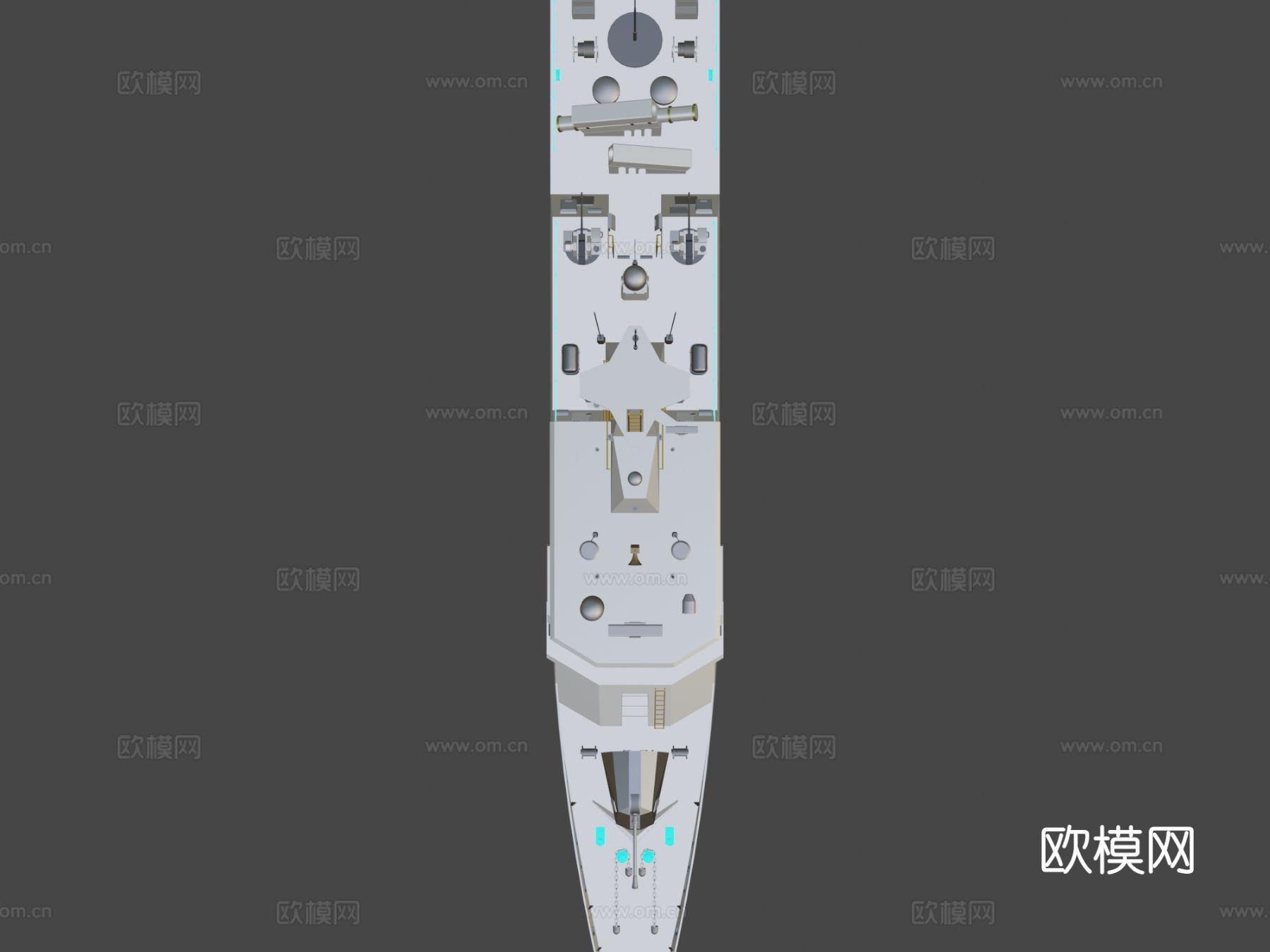 船 巡洋舰 军舰3d模型