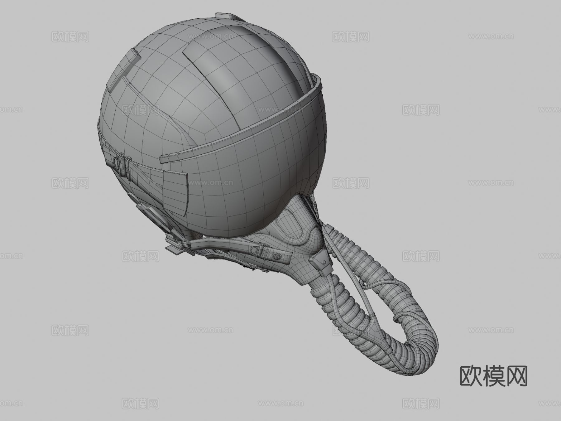 飞行员头盔3d模型