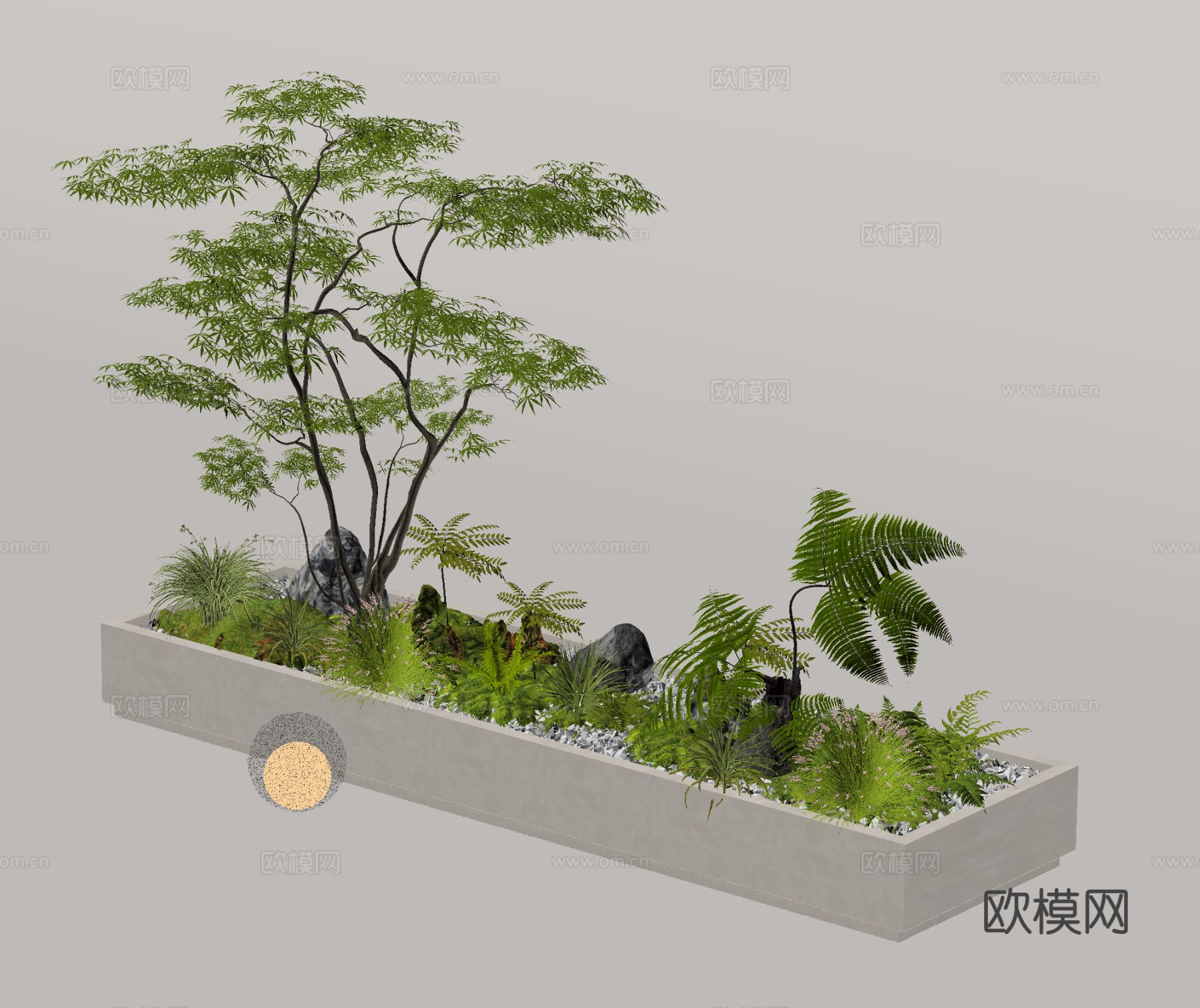 庭院小品 植物景观 植物造景 景观小品su模型