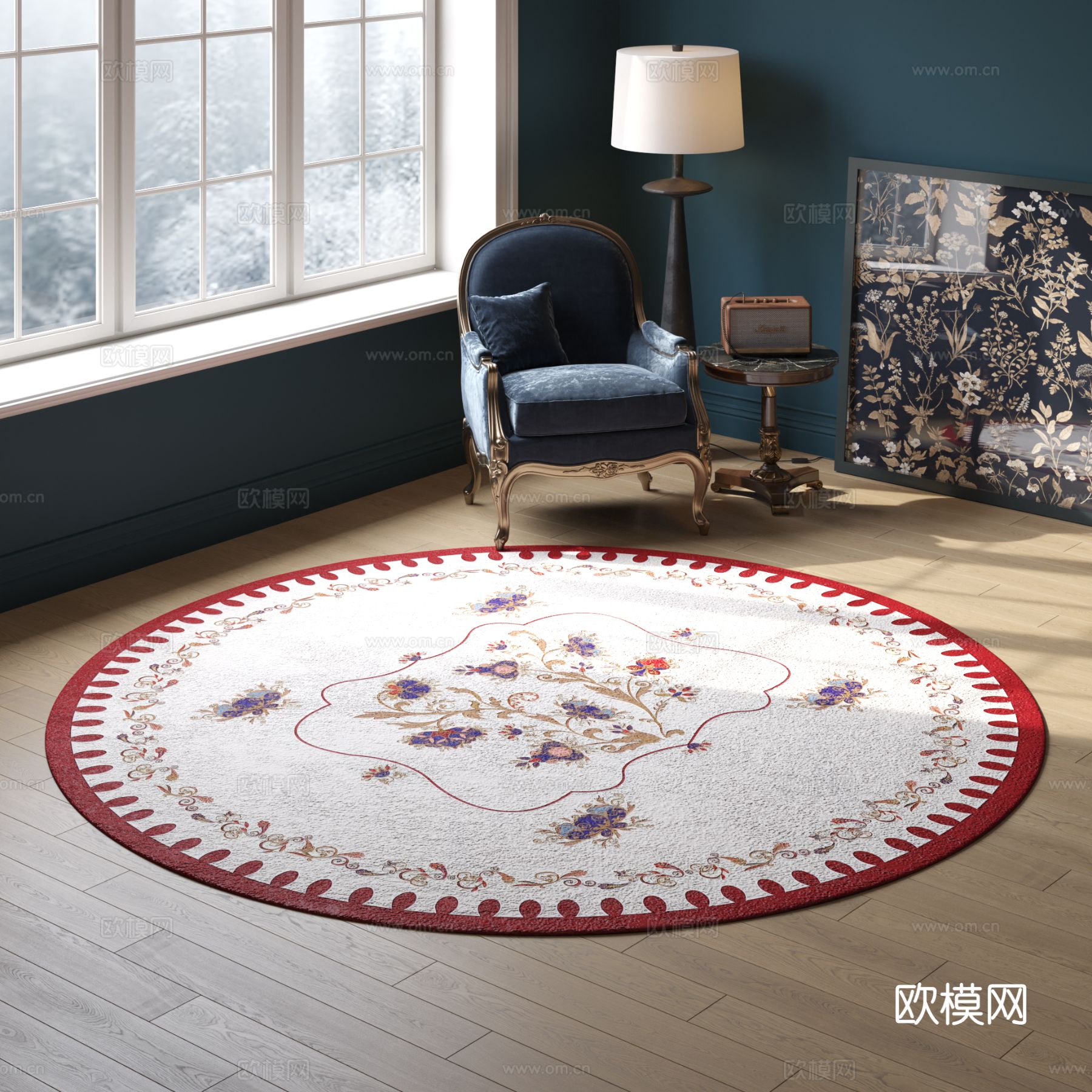 圆形花纹地毯 2025版VR材质下载