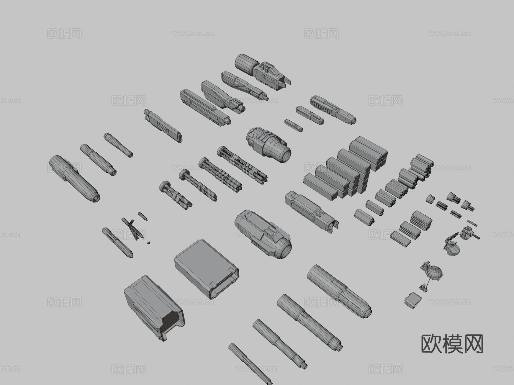 机甲武器3d模型