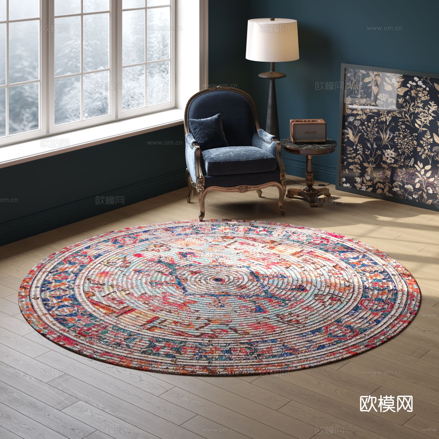 圆形花纹地毯 2025版VR材质下载