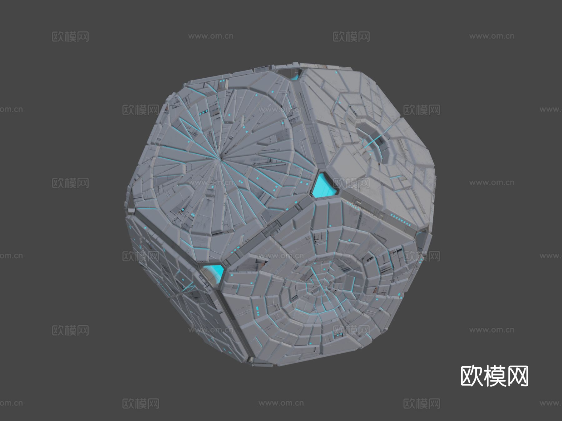 五角星空间站球体3d模型