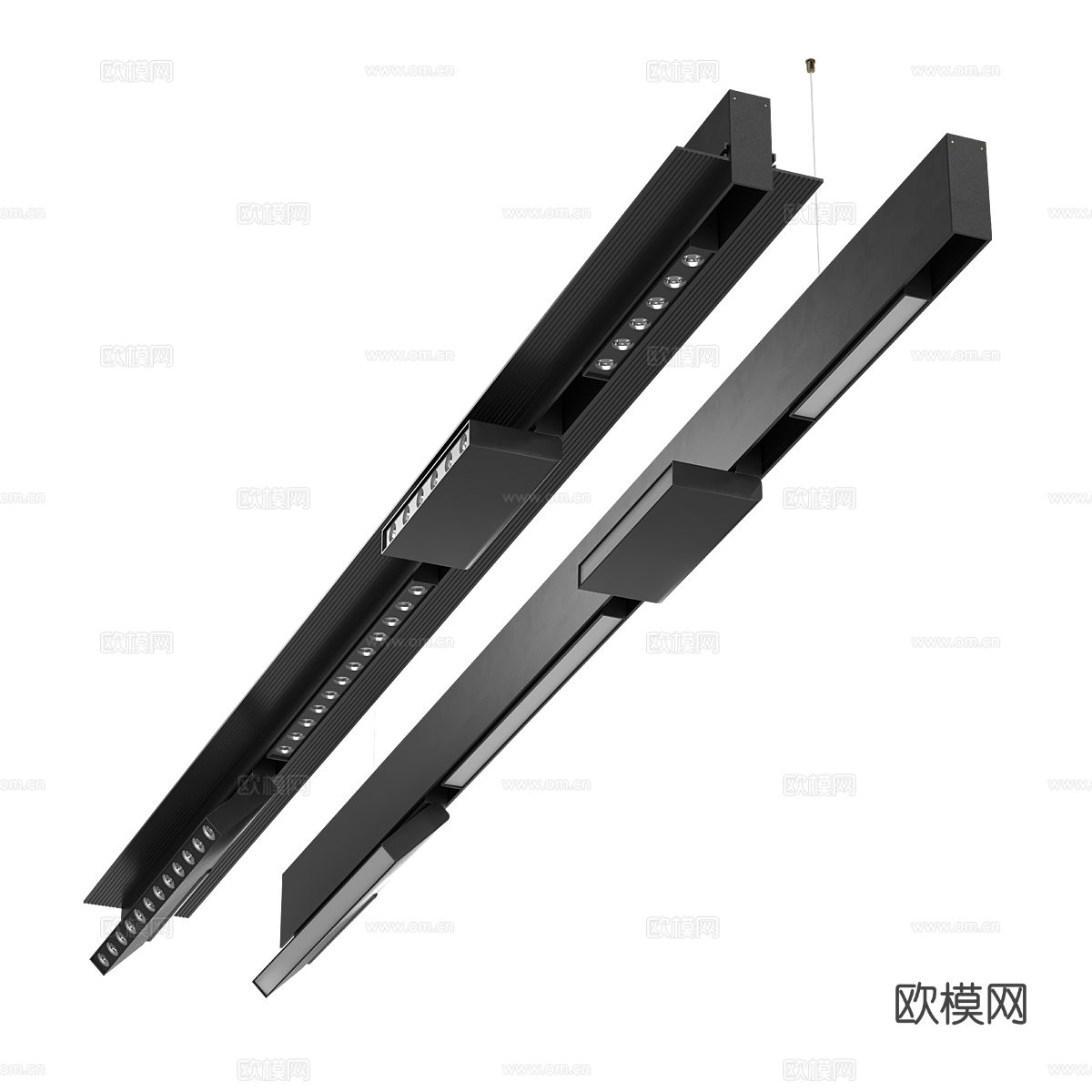 现代轨道灯 磁吸灯 射灯3d模型