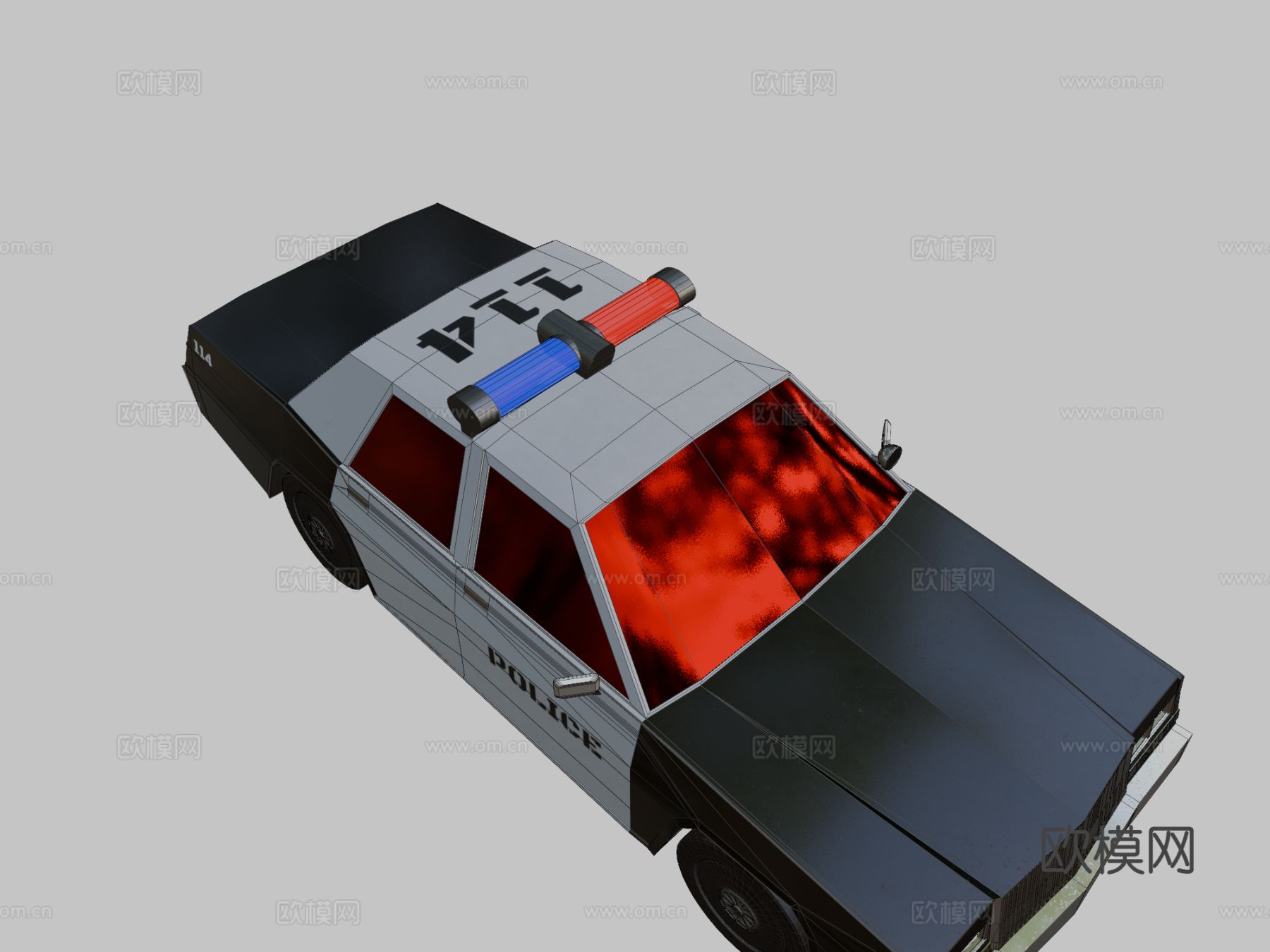 警车3d模型