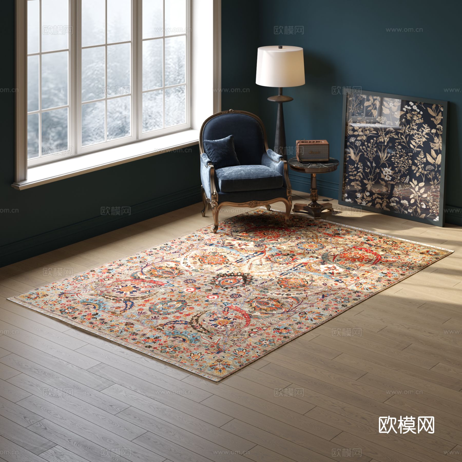 方形花纹地毯 2025版VR材质下载