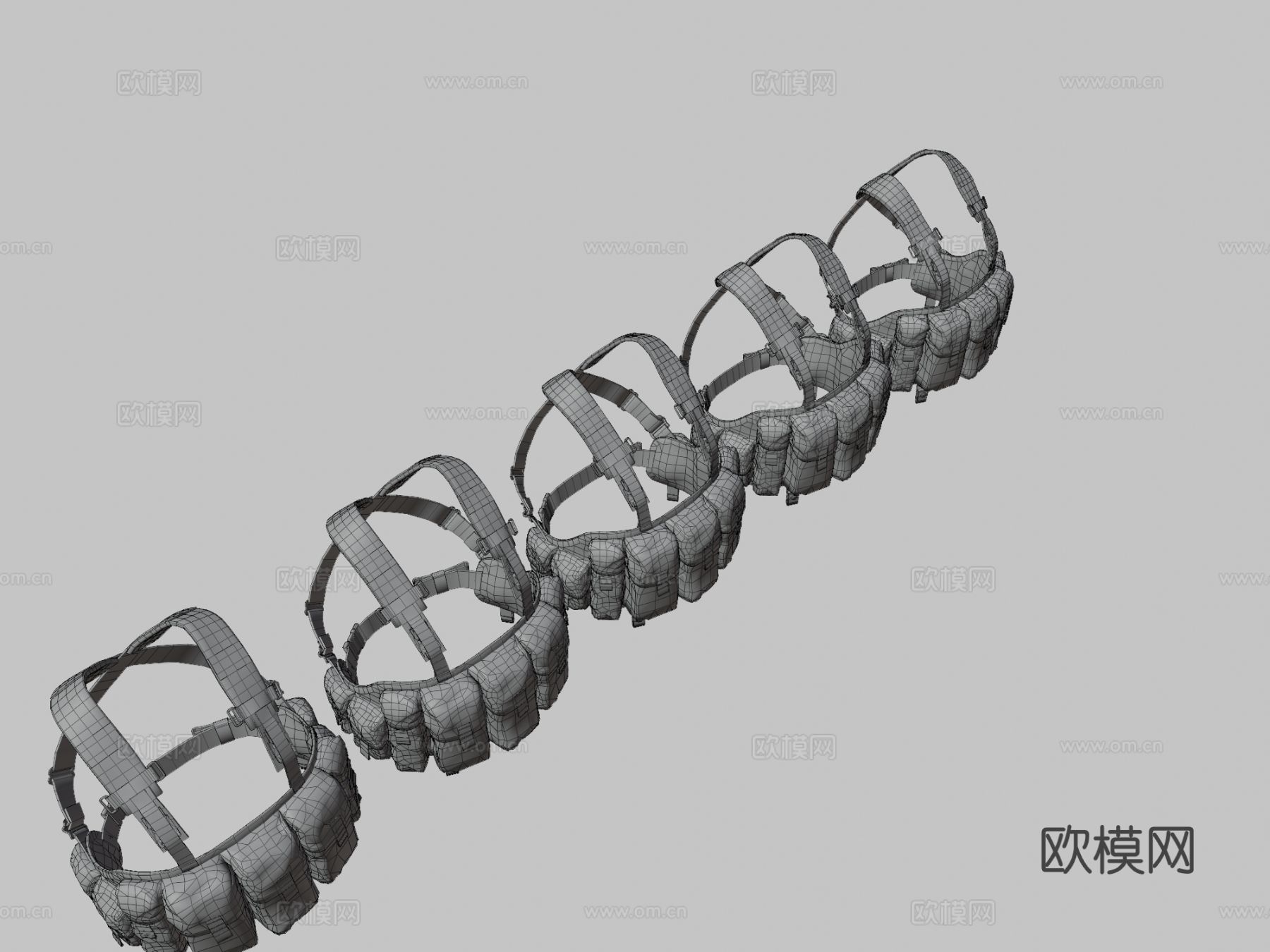 战术背心 防弹甲 防弹衣3d模型