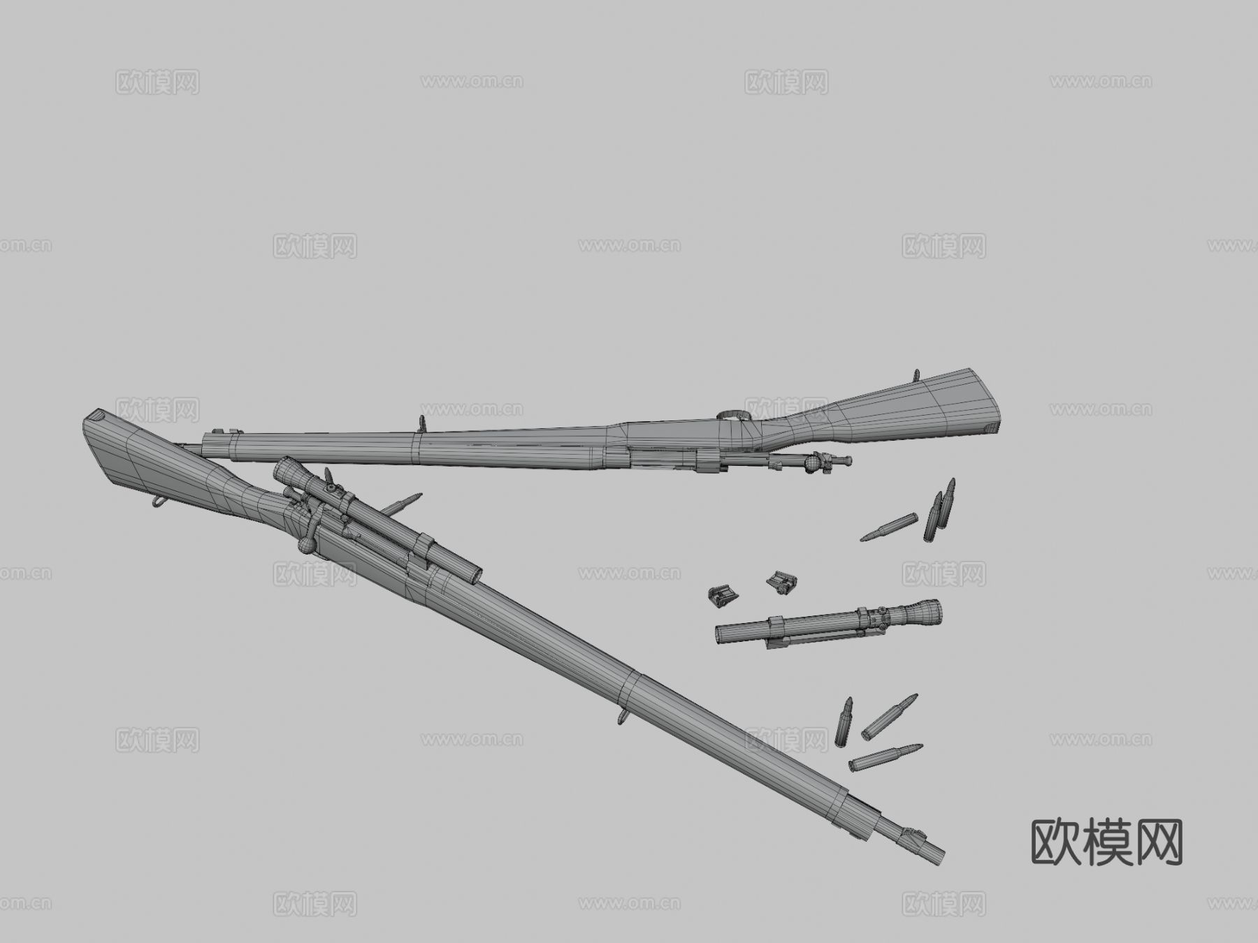 春田1903狙击步枪 枪支 枪械3d模型