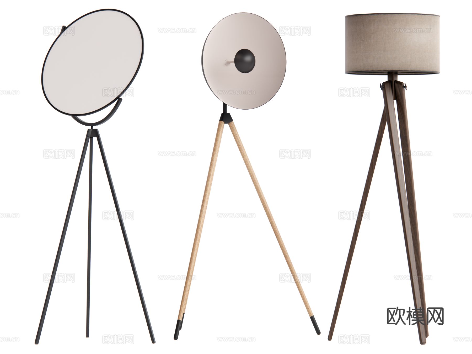 现代落地灯su模型下载（渲染图2）