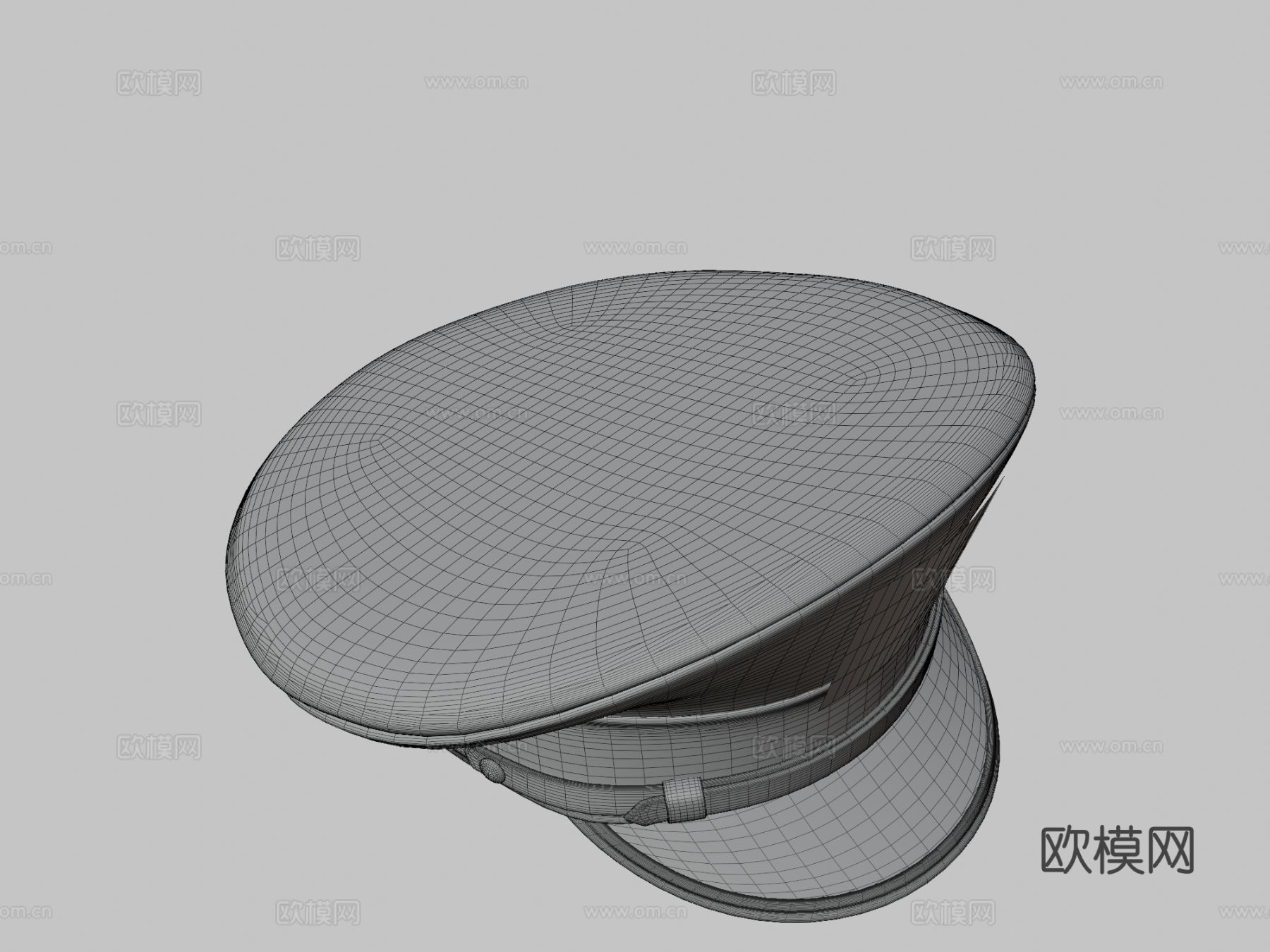 军事将军帽3d模型