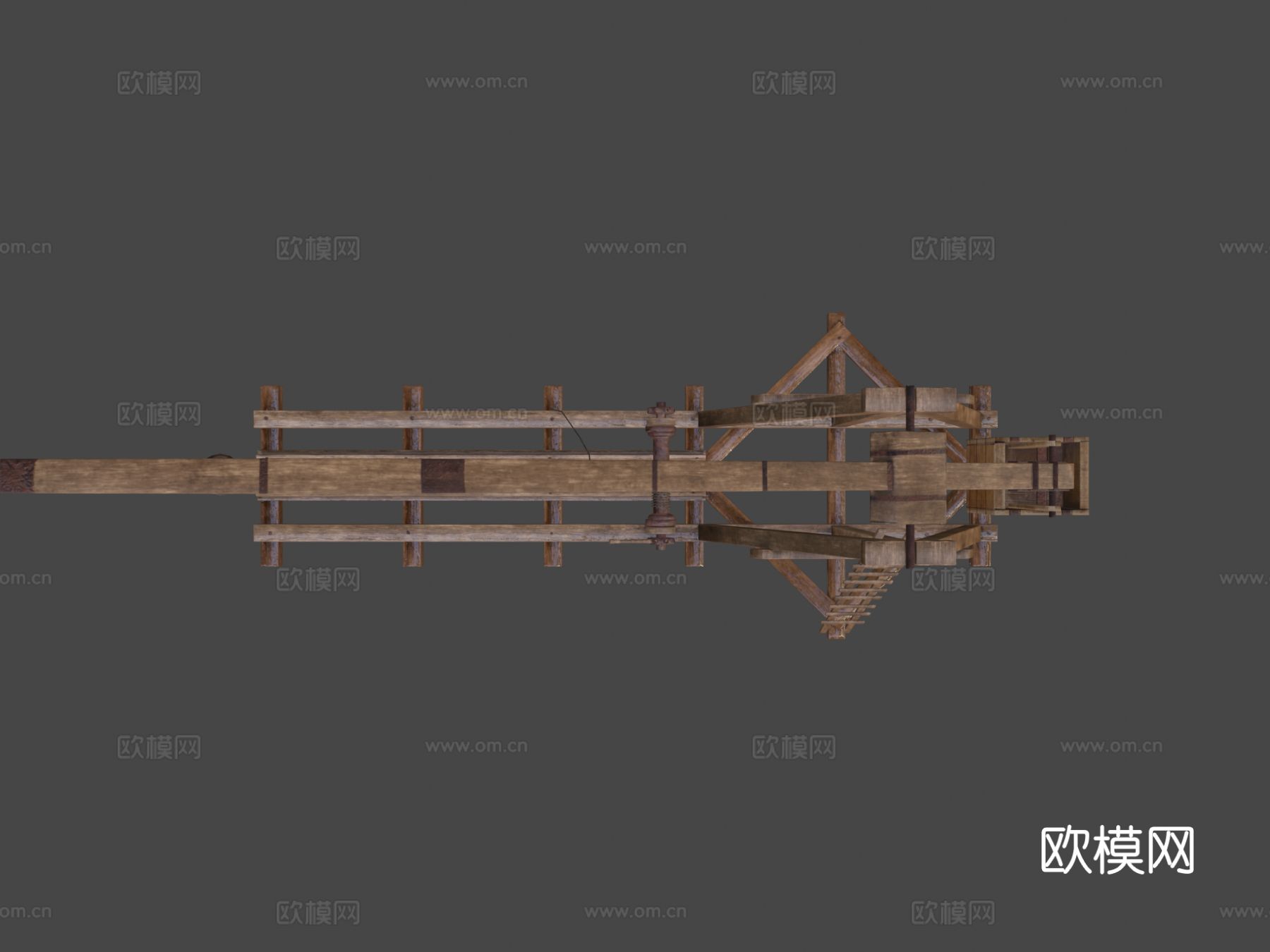 投石机 冷兵器 投石车3d模型