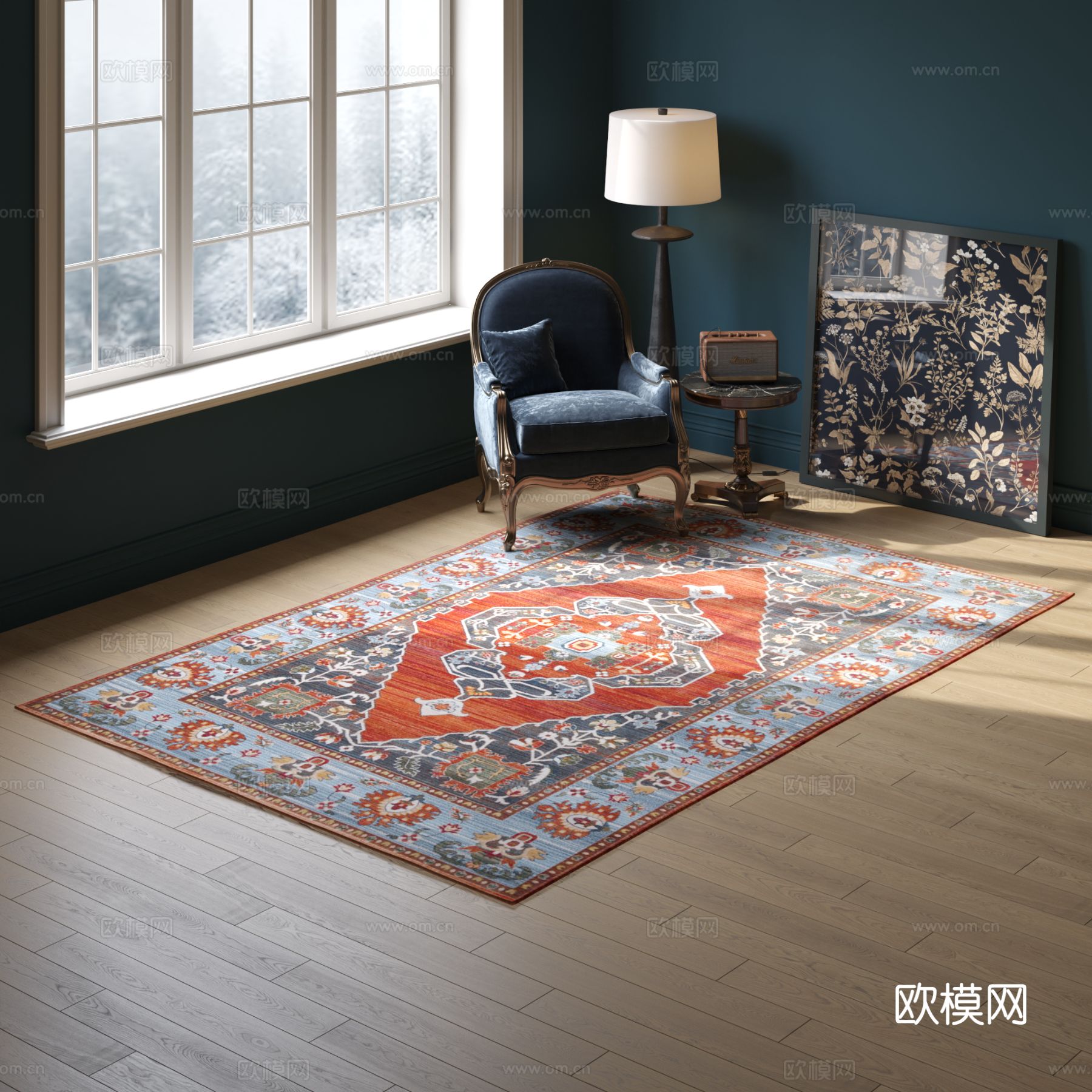 方形花纹地毯 2025版VR材质下载