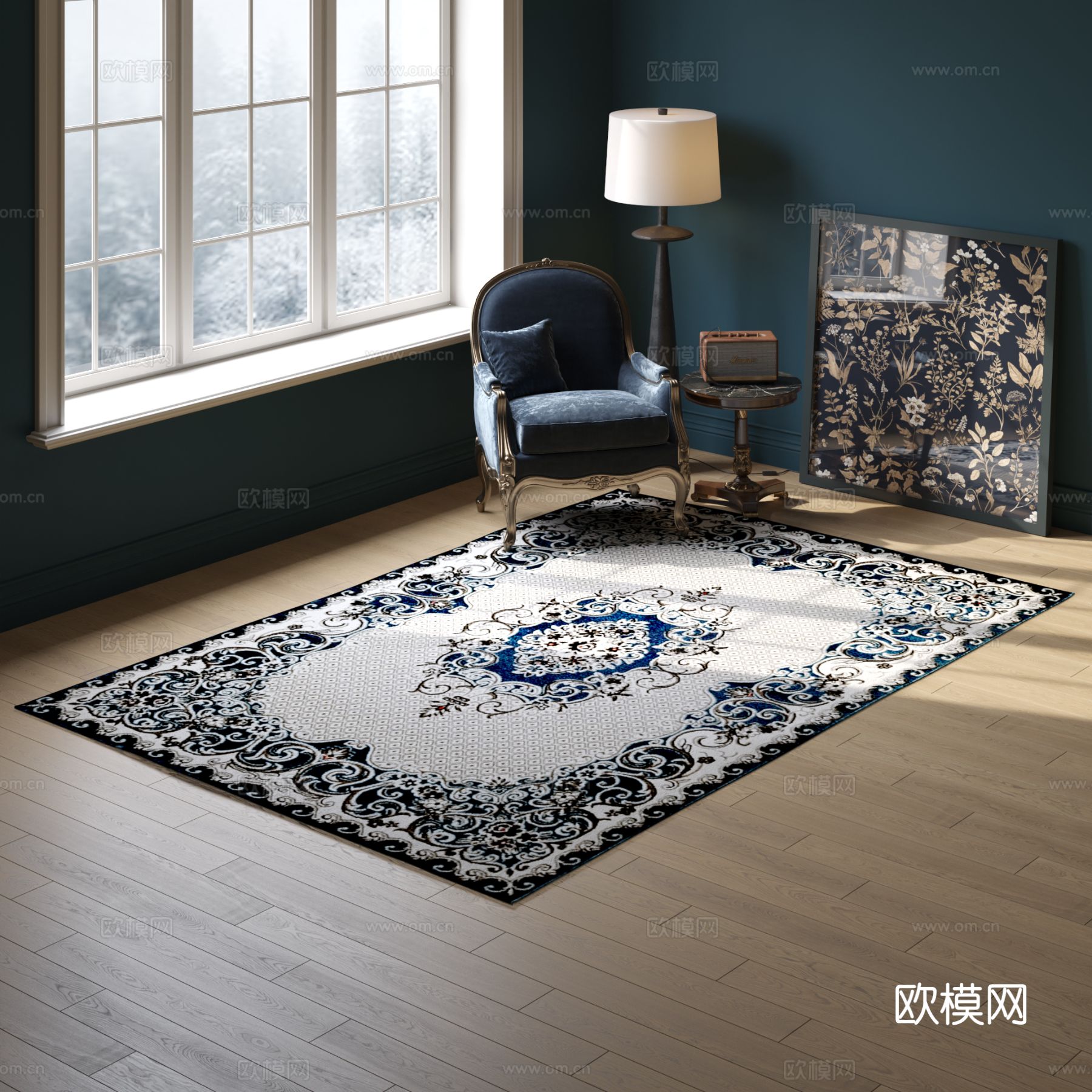 方形花纹地毯 2025版VR材质下载