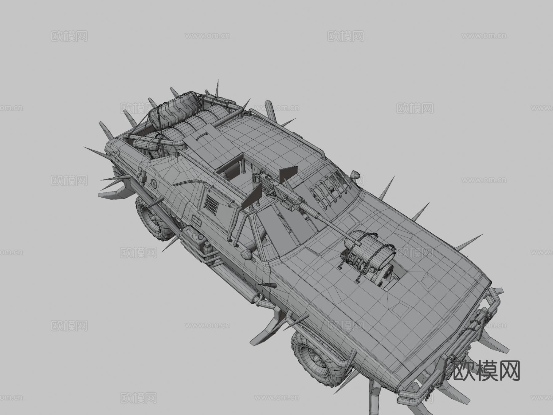 末日后改装汽车3d模型