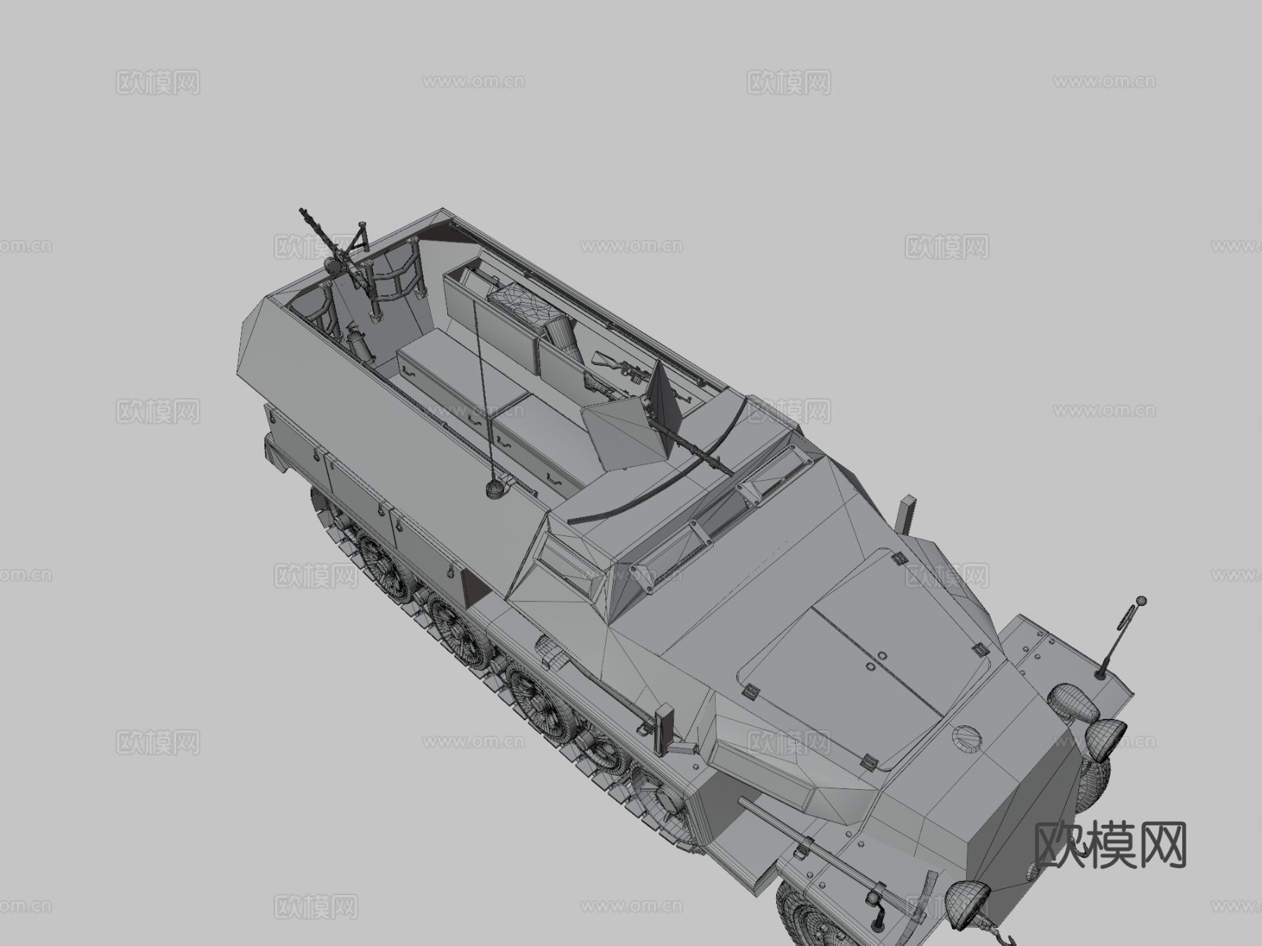 半履带车3d模型