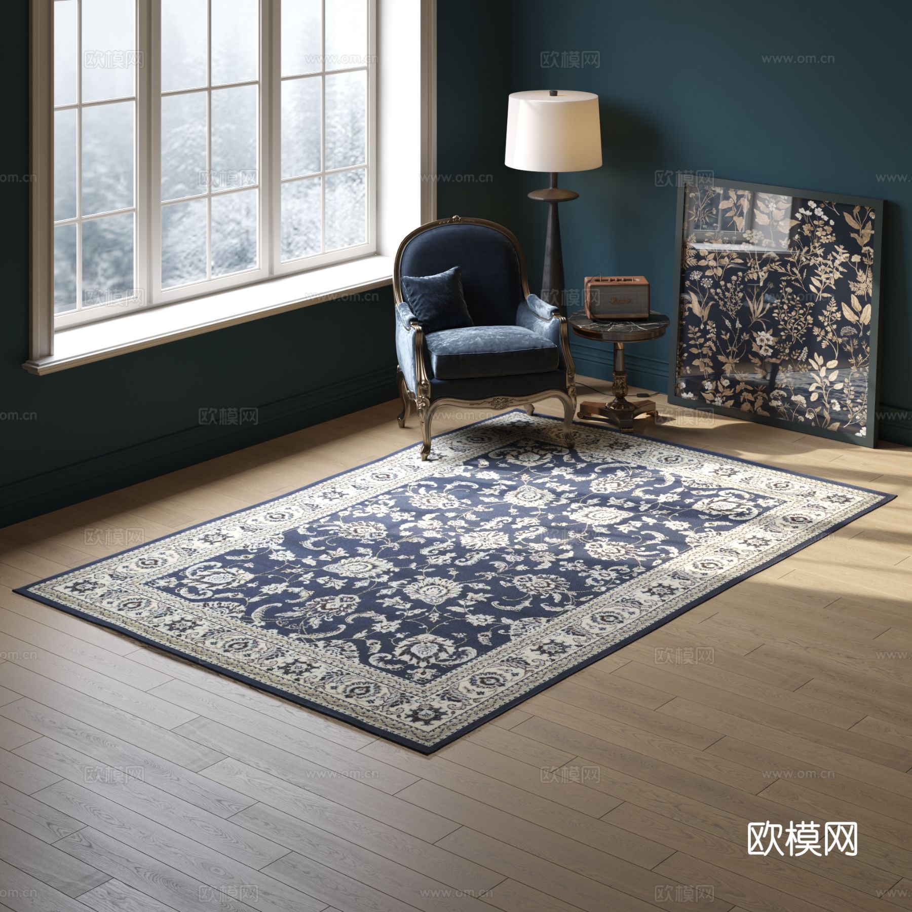 方形花纹地毯 2025版VR材质下载