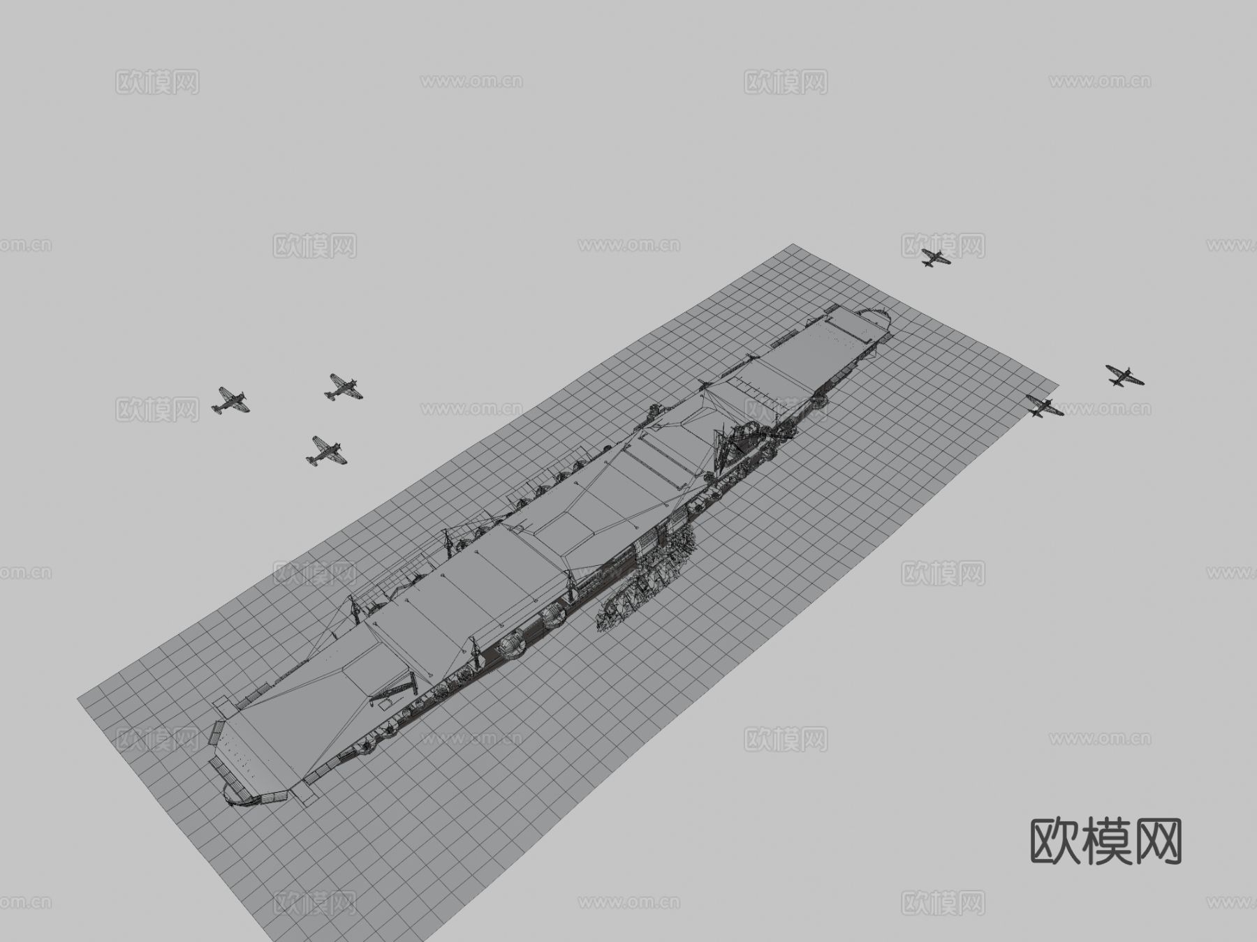 翔鹤船 船只 船舰 军舰3d模型