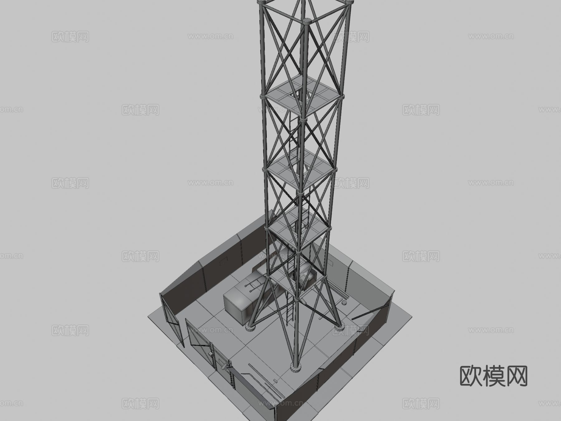 无线电通信塔3d模型