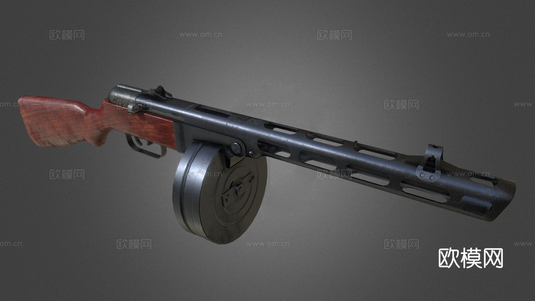 PPSH 41圆盘枪3d模型