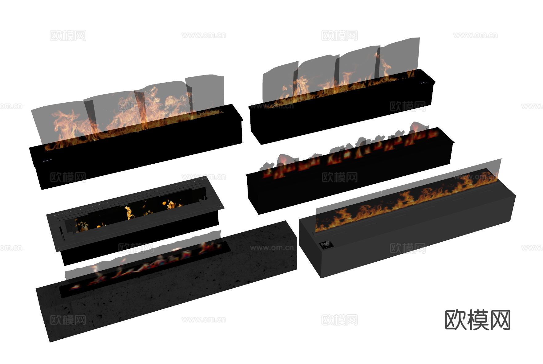壁炉 电子壁炉 火炉su模型