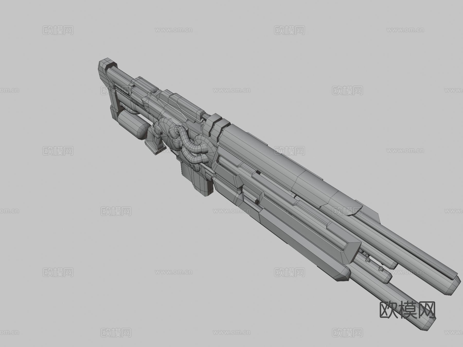 科幻RailGun步枪 枪支 枪械3d模型