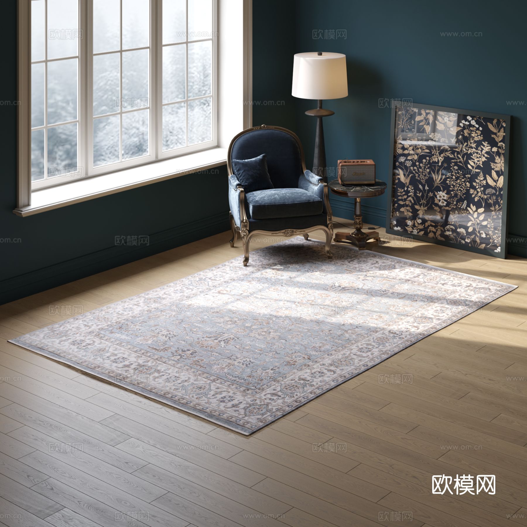 方形花纹地毯 2025版VR材质下载