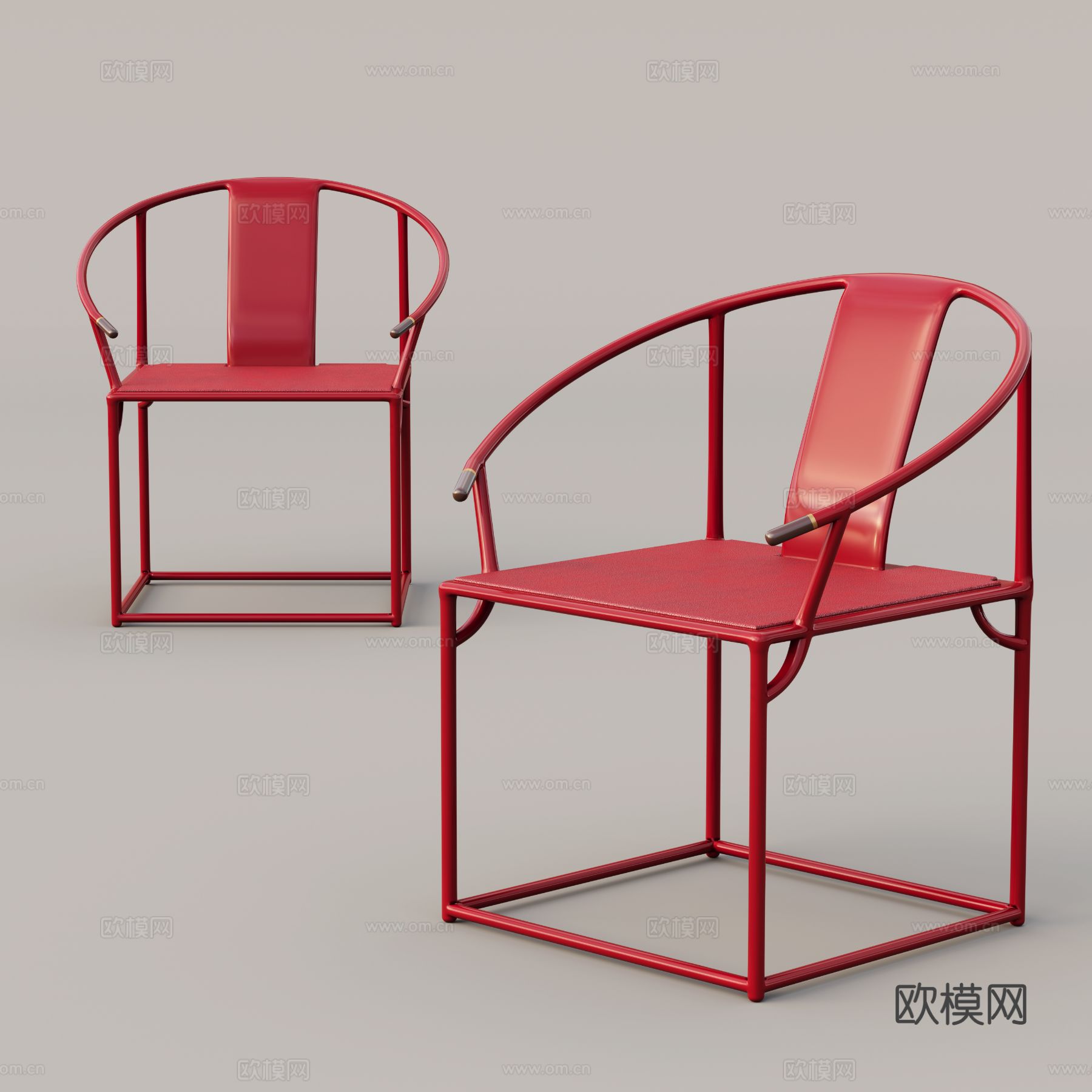 中式椅子 圈椅3d模型下载