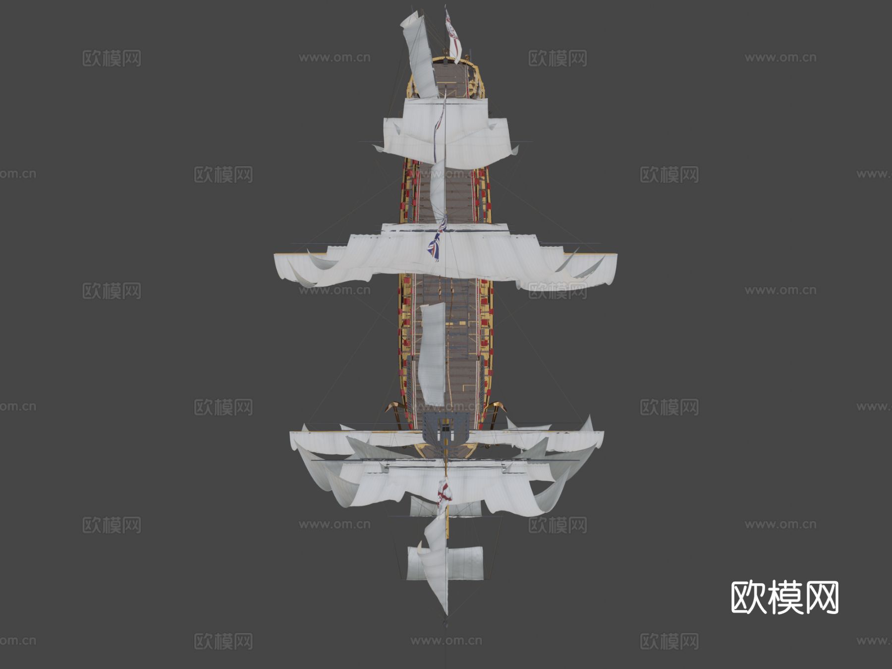 海盗大帆船3d模型