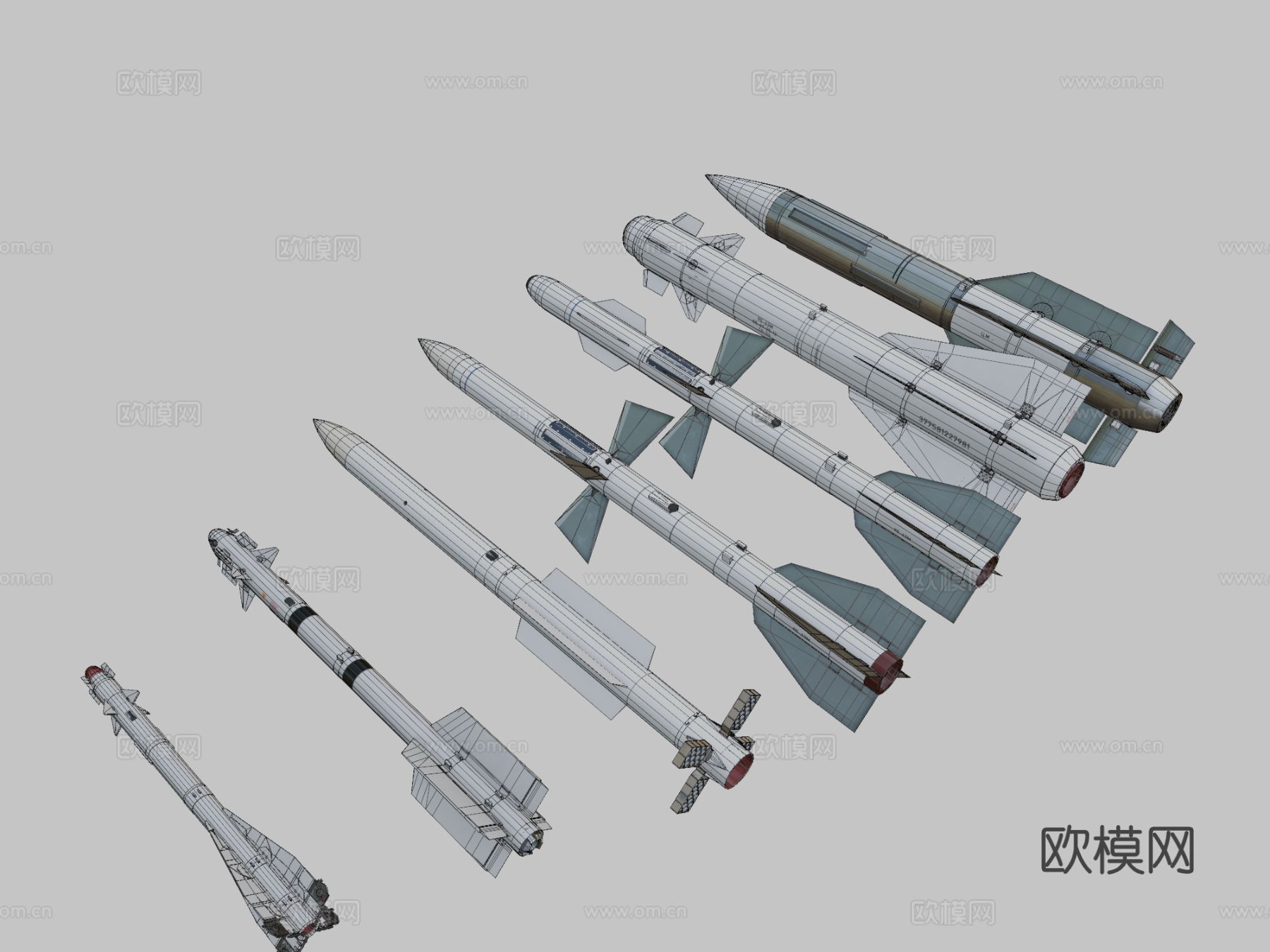 武器导弹包 炮弹3d模型