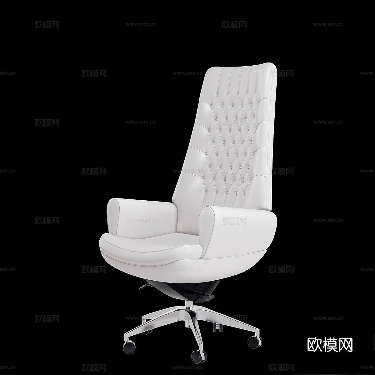 Mascheroni 意式皮革办公椅 休闲椅 老板椅su模型下载（渲染图3）