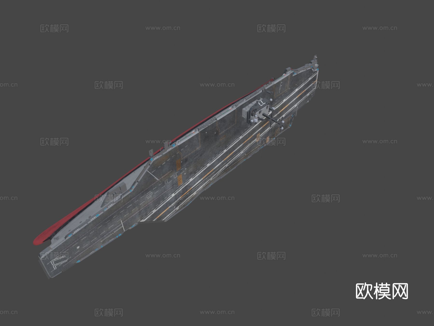 军舰 巡洋舰3d模型