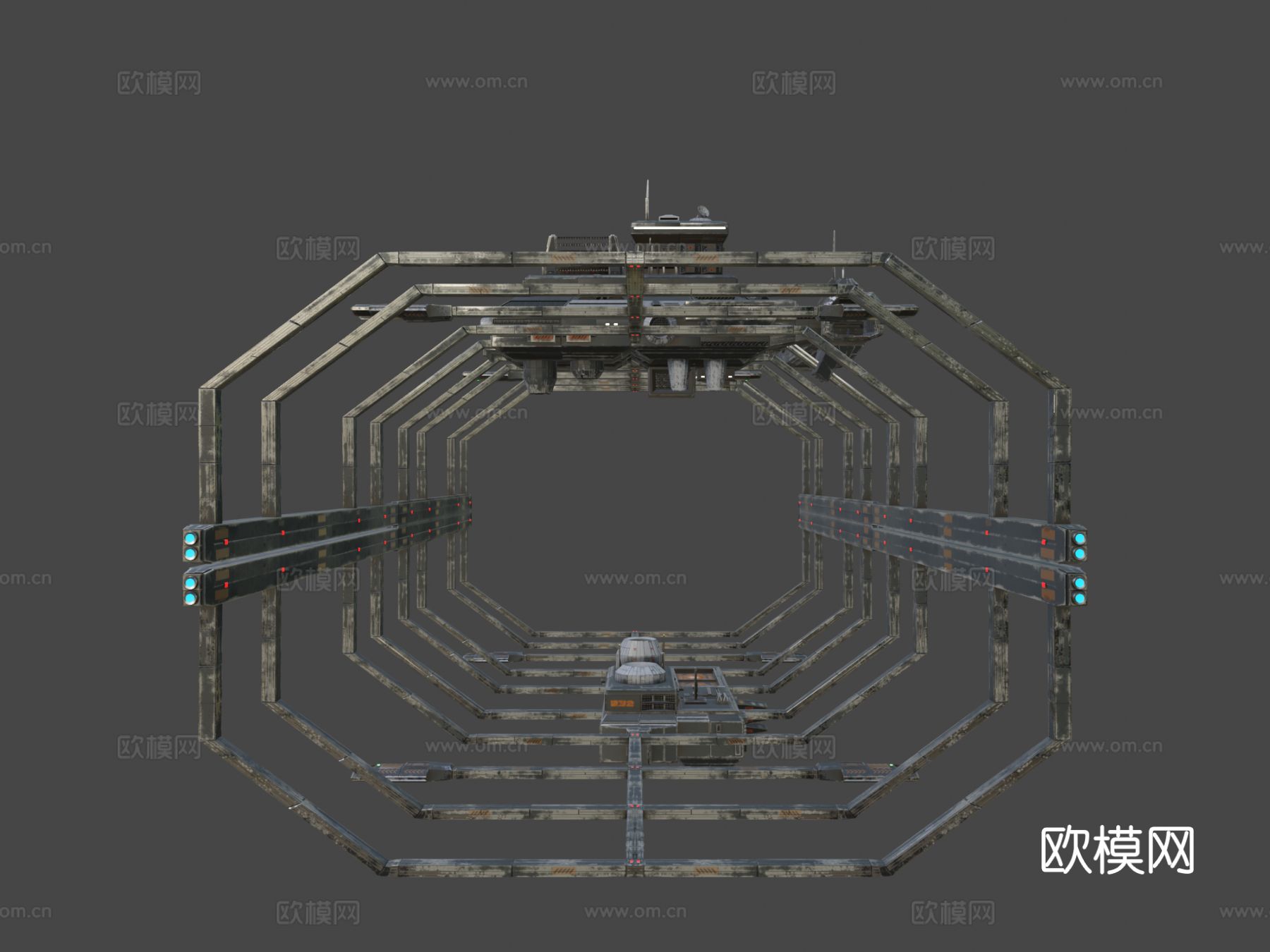 造船厂 空间站3d模型