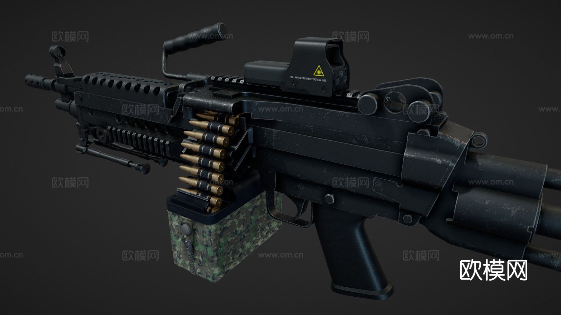 M249轻机枪3d模型