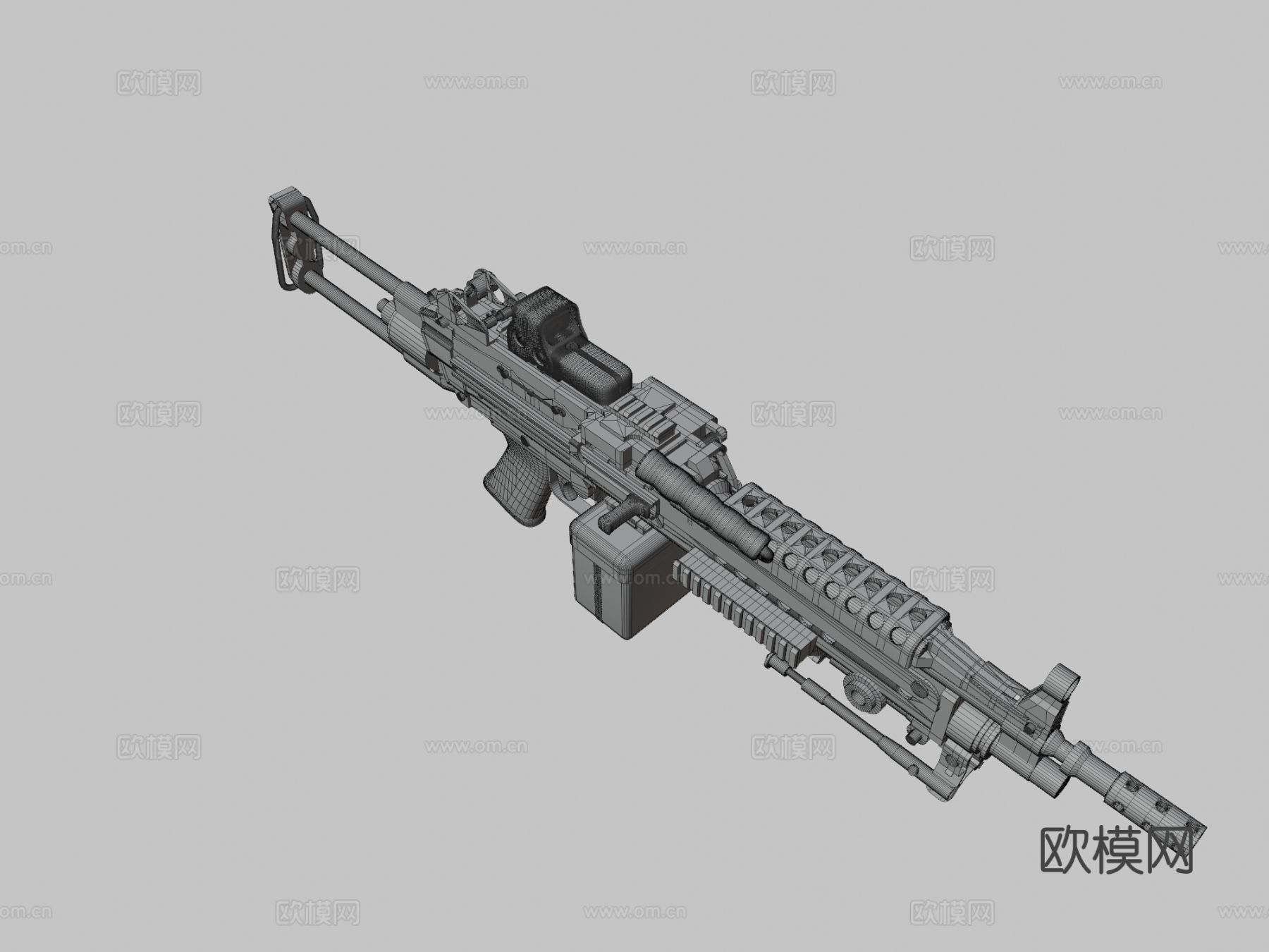 M249轻机枪3d模型