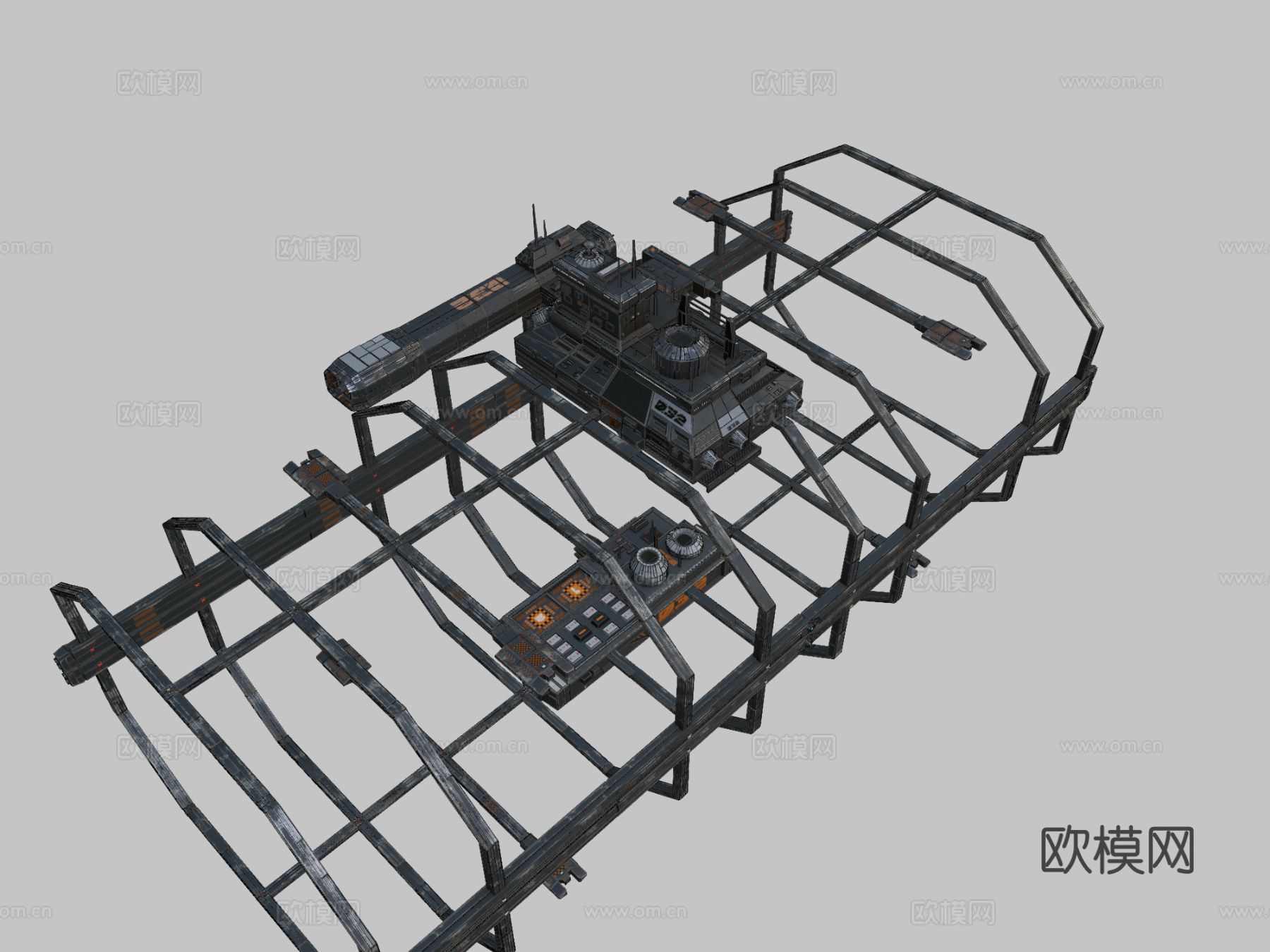 造船厂 空间站3d模型