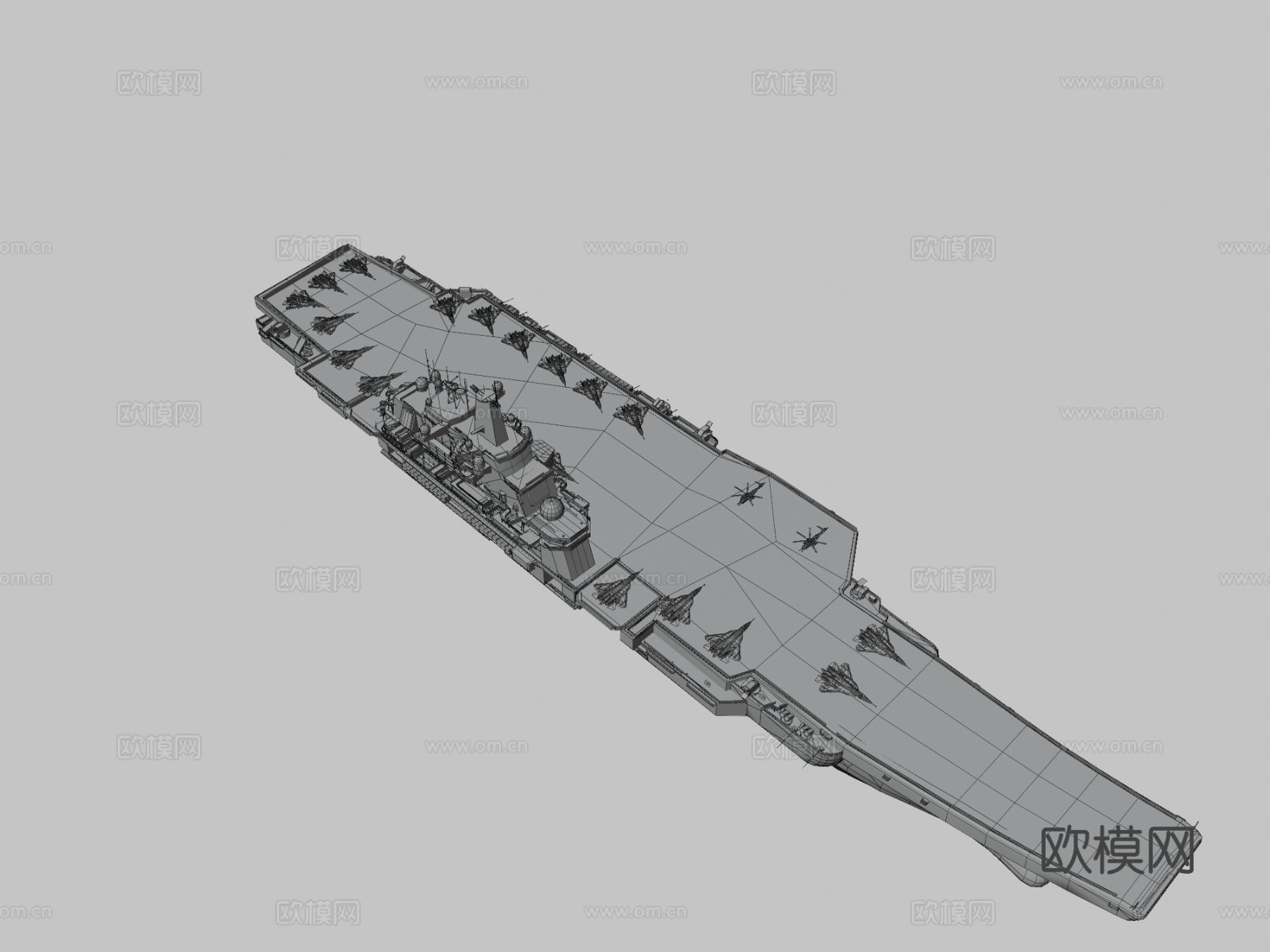 航空母舰3d模型