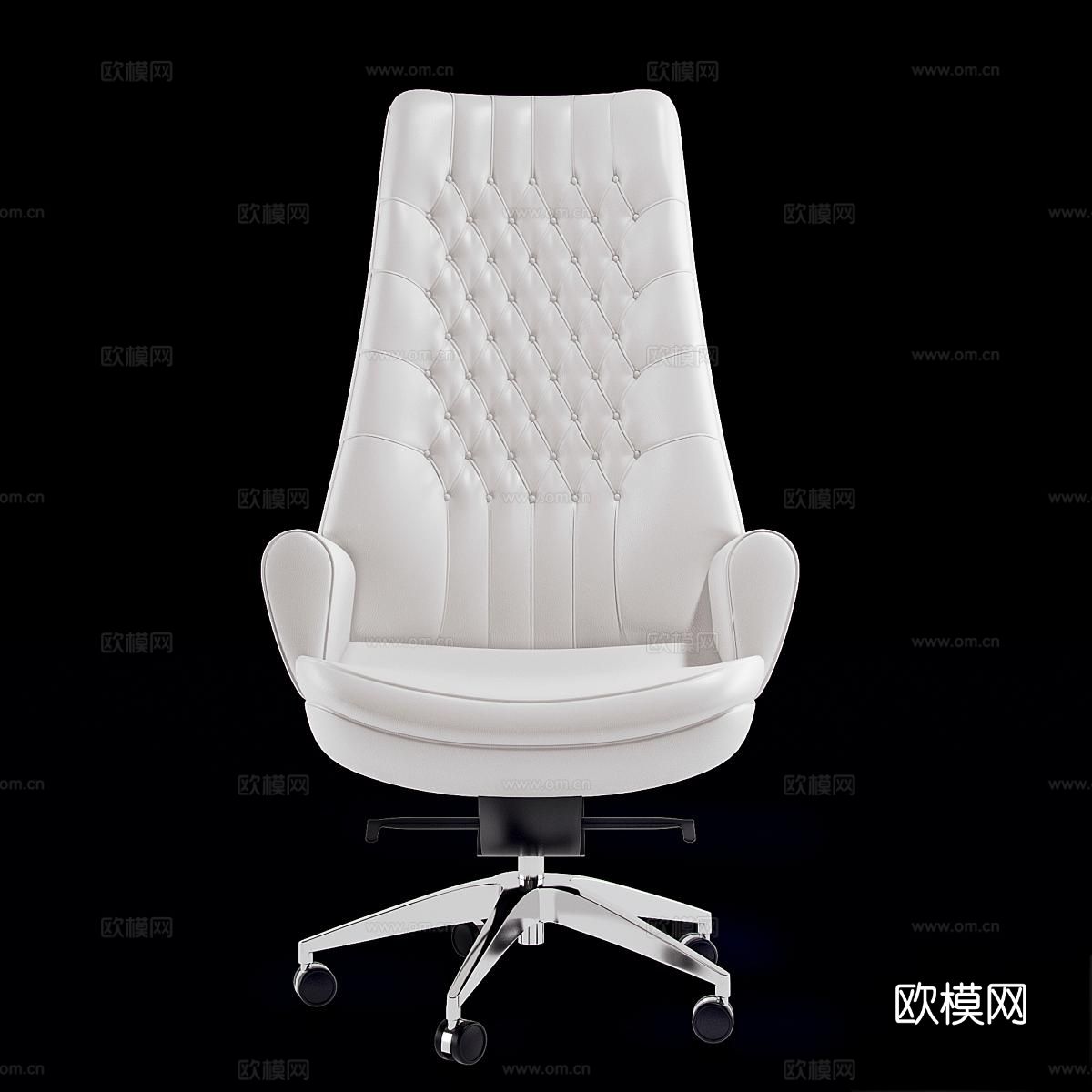 Mascheroni 意式皮革办公椅 休闲椅 老板椅su模型下载（渲染图2）