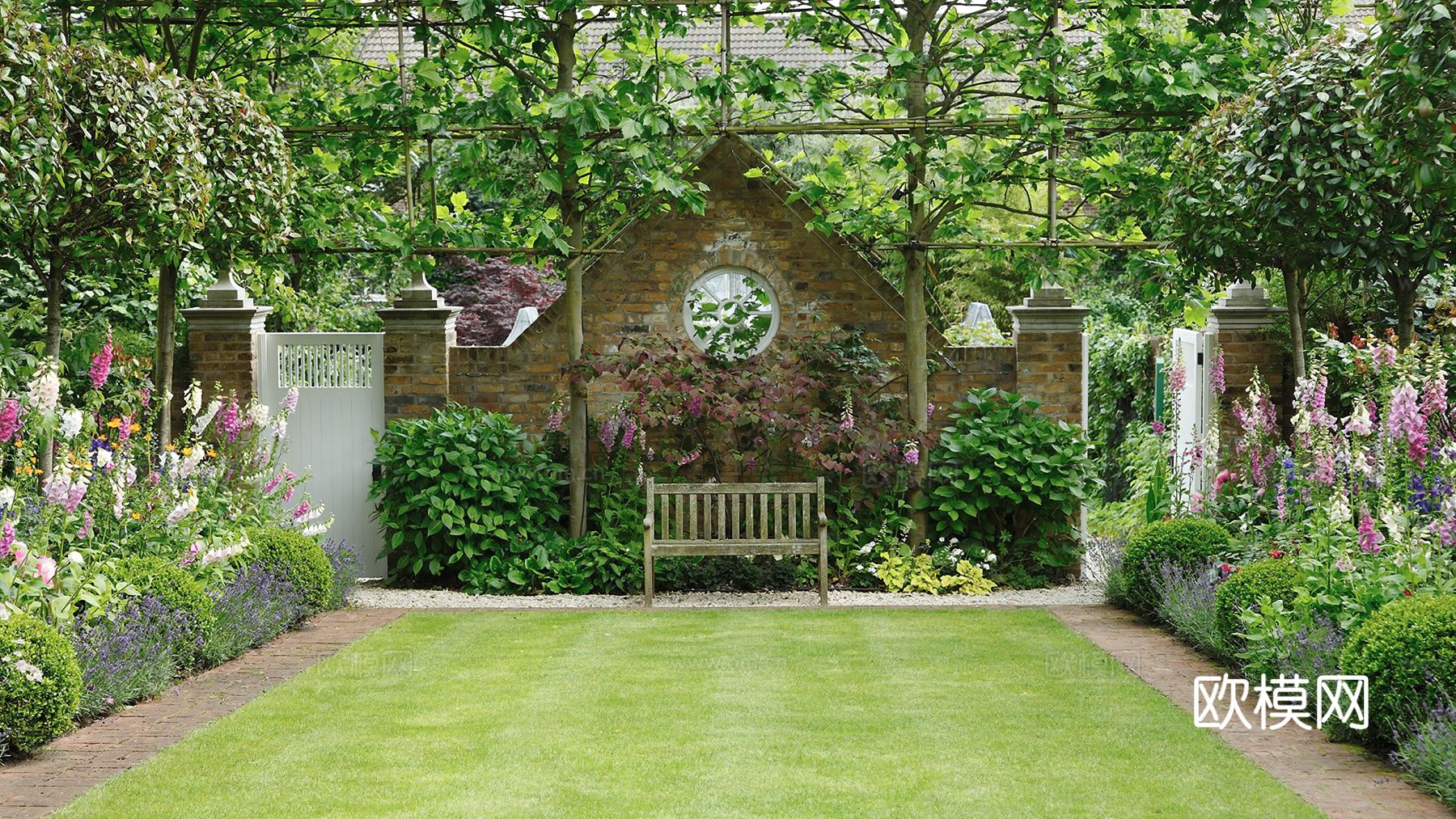 小区园景材质下载