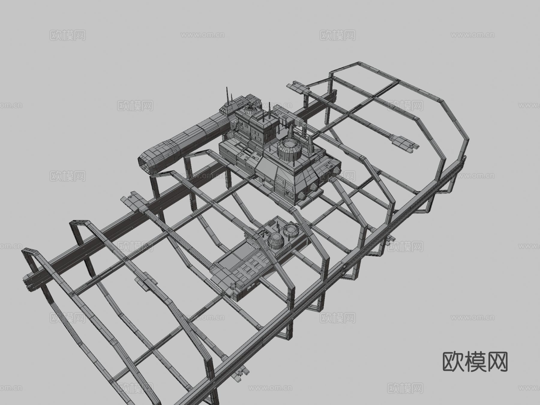 造船厂 空间站3d模型